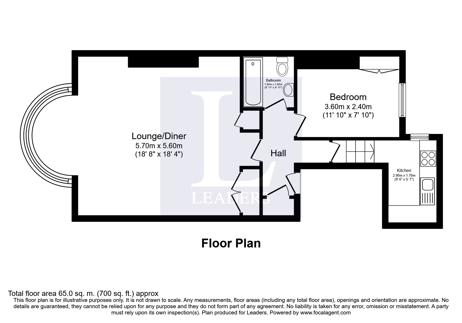 Flat 3, 33, Bedford Square, Brighton floorplan