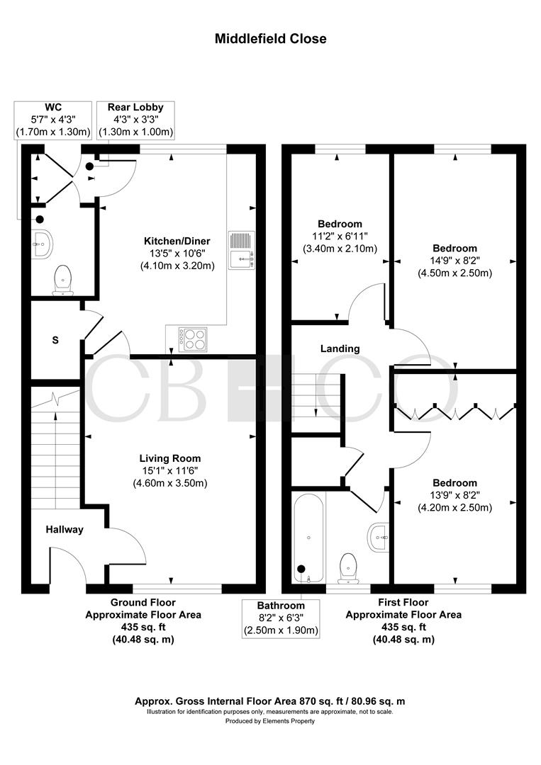 23, Middlefield Close, Derby floorplan