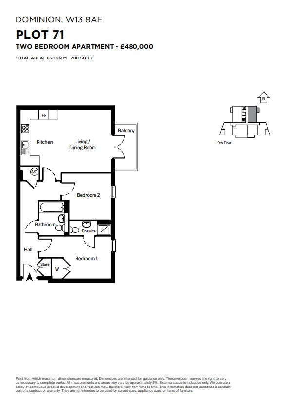  Dominion House, The Avenue, West Ealing floorplan