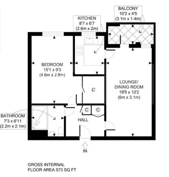 Flat 11, 1, Landmark Place, Moorfield Road, Denham floorplan