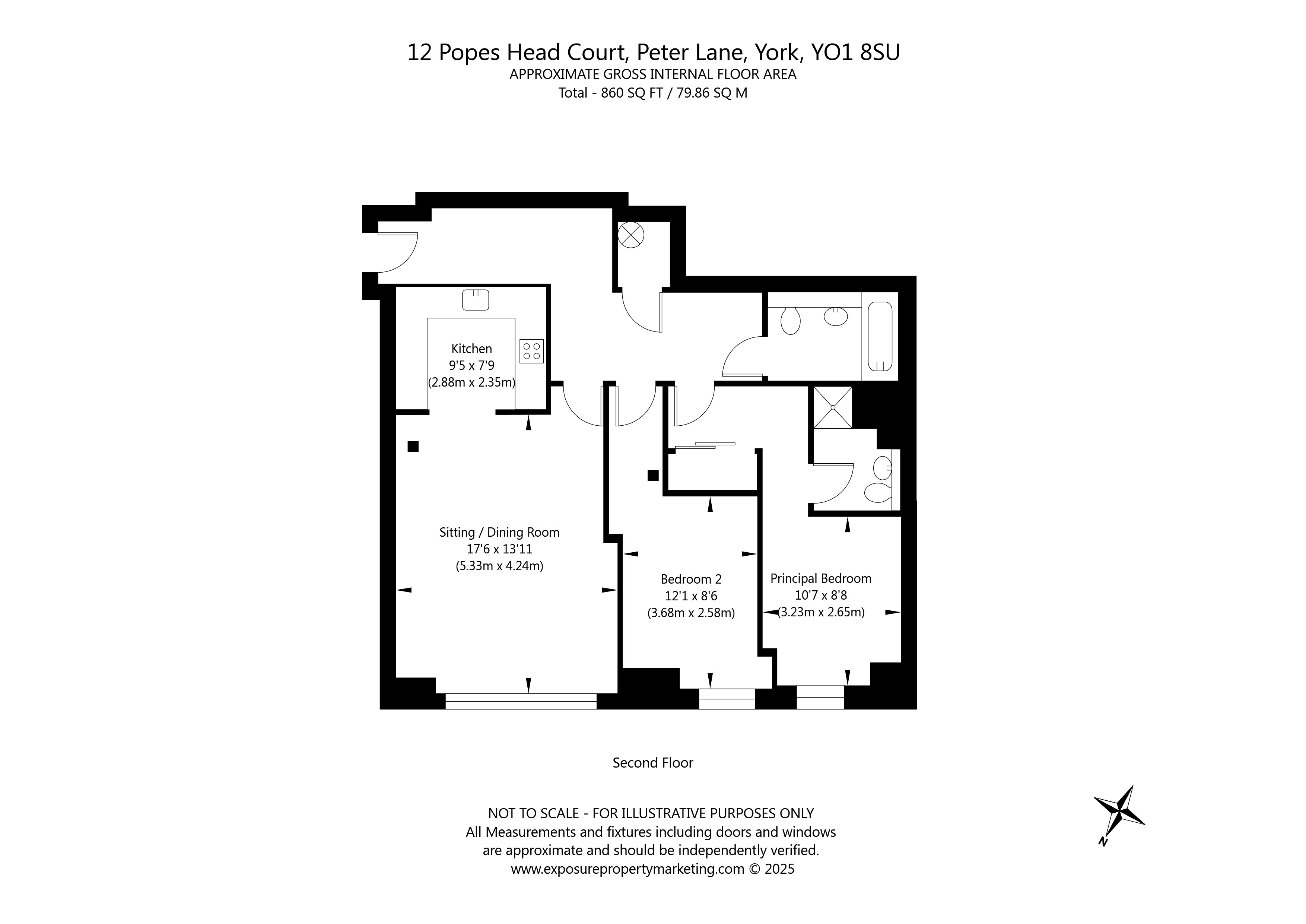 Flat 12, Popes Head Court,, Peter Lane, North Yorkshire floorplan