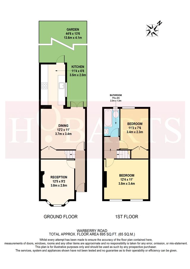 15 Warberry Road, Warberry Road, Alexandra Park, London floorplan