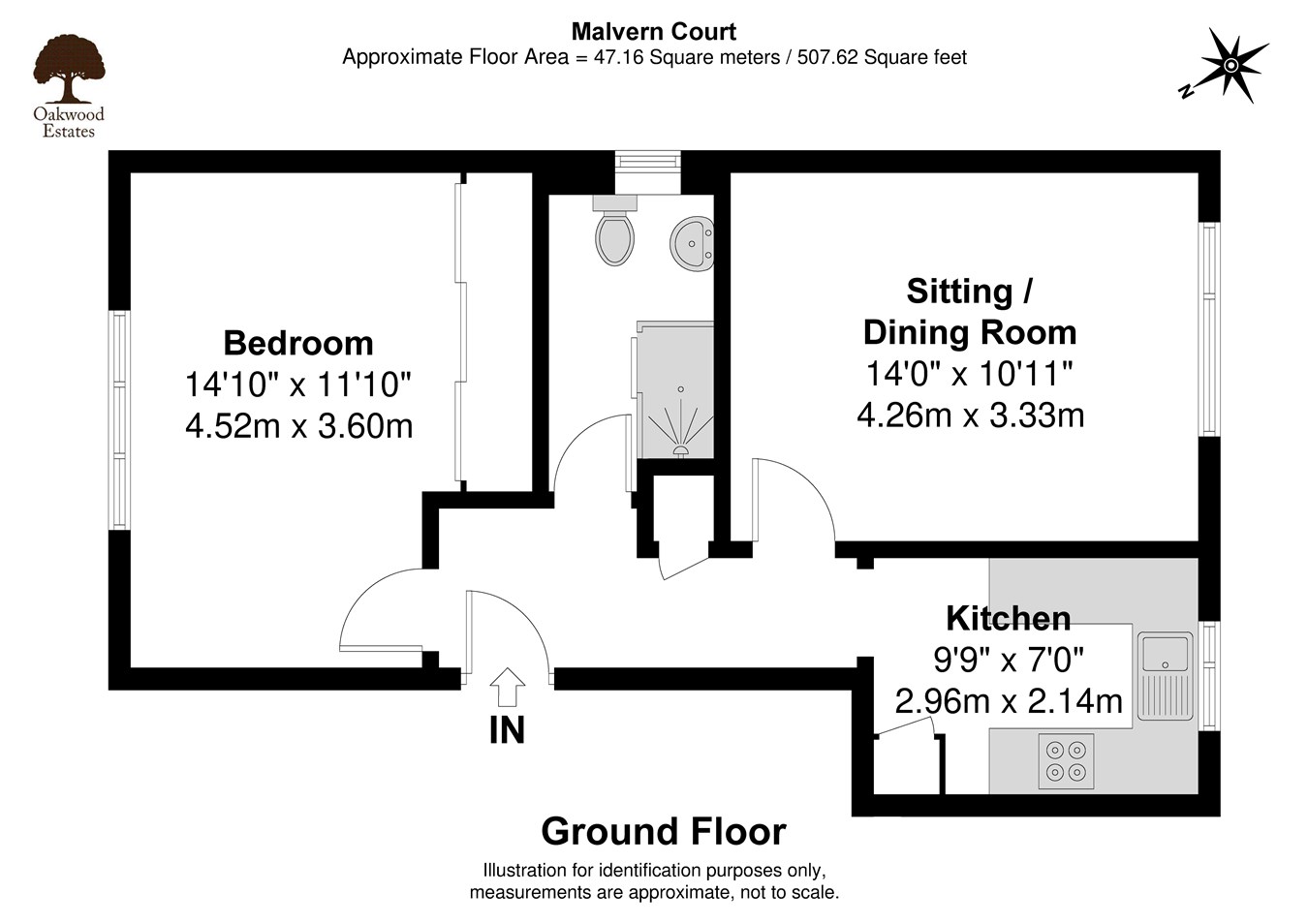 1 bed flat for sale in Malvern Court, Hill Rise, Langley SL3 68450854