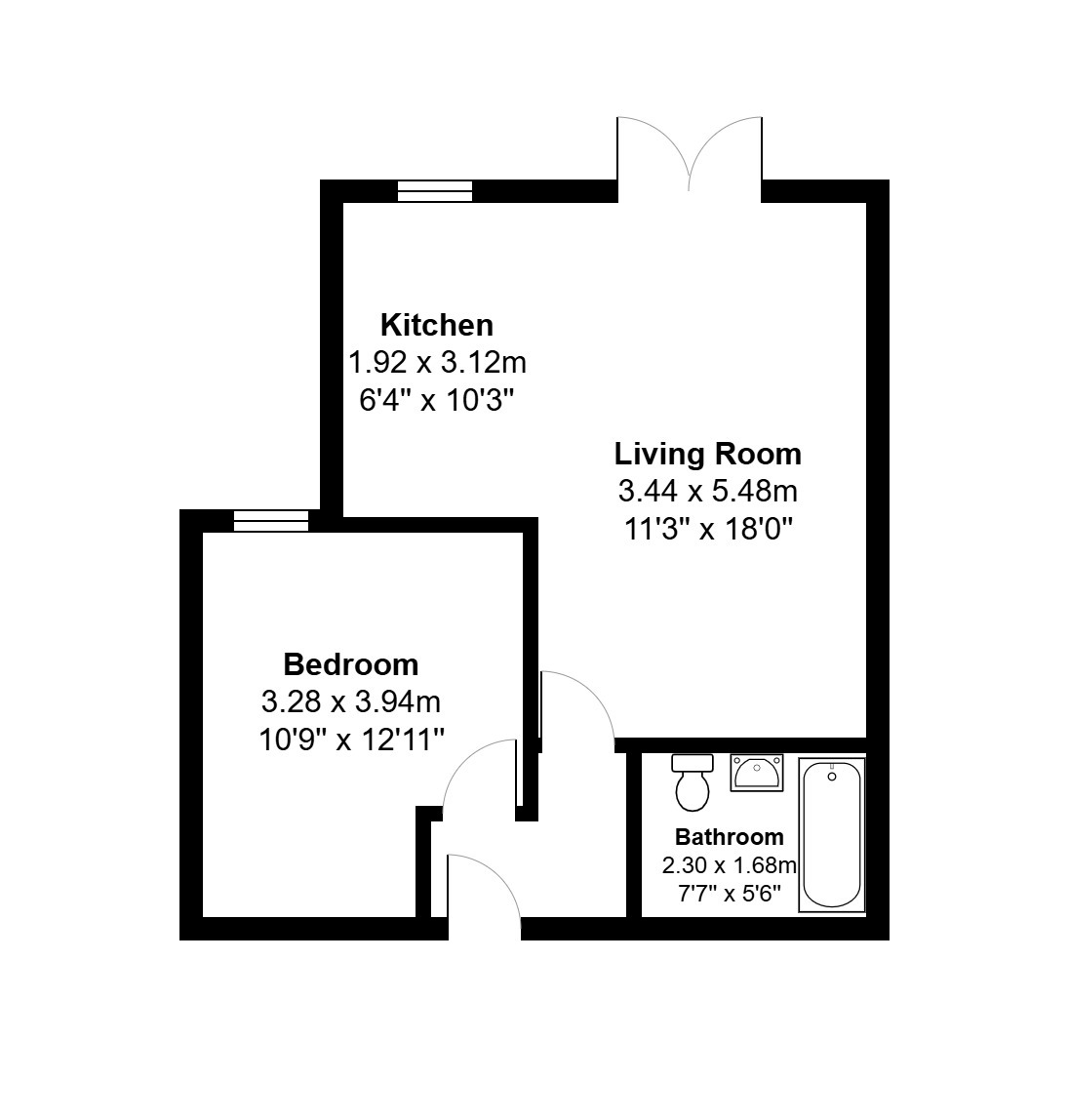 6  Flat 6, Warren Avenue, Bromley floorplan