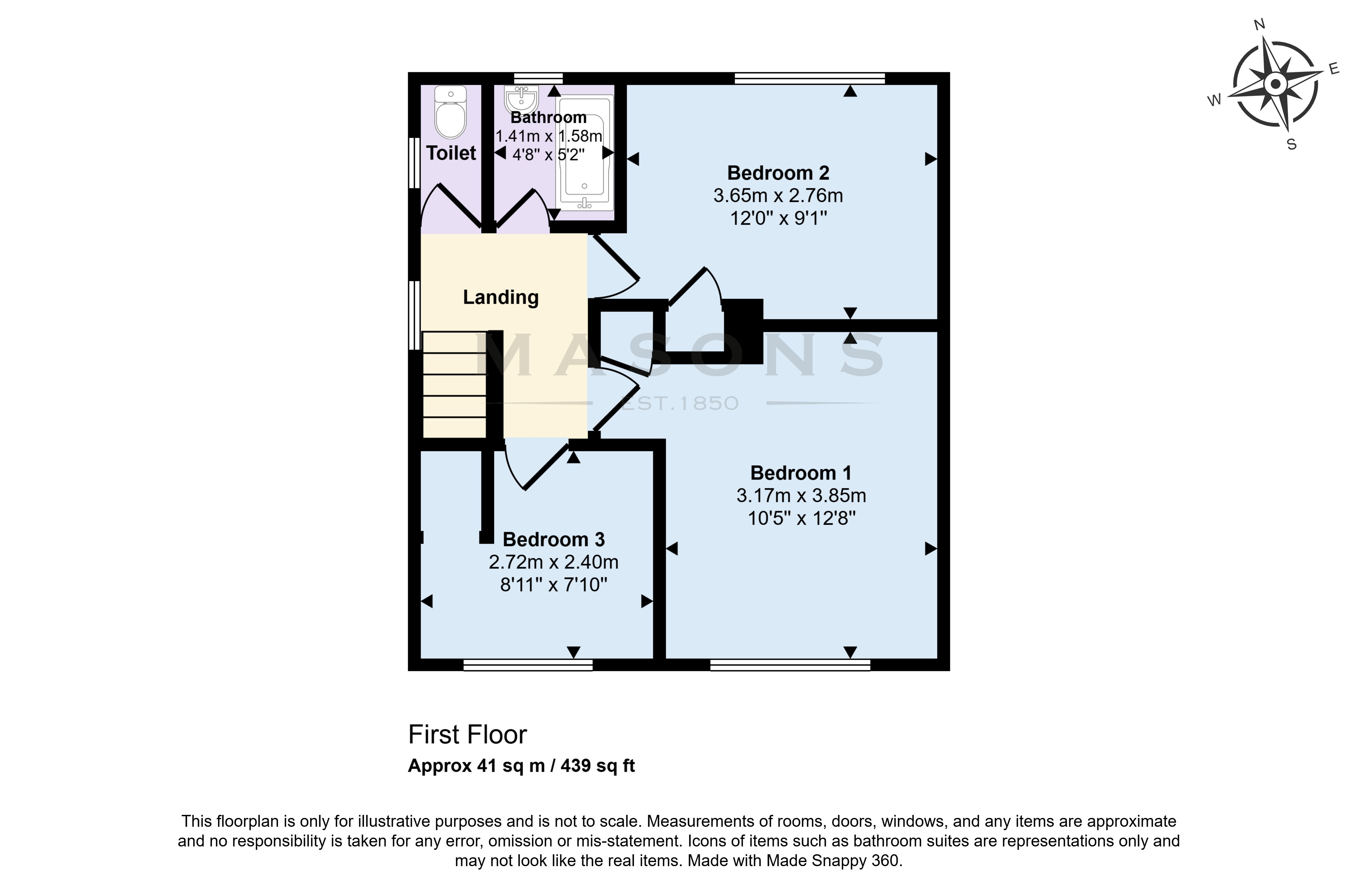 1, Priory Way, Louth floorplan