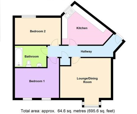20, Caxton Close, Colchester floorplan