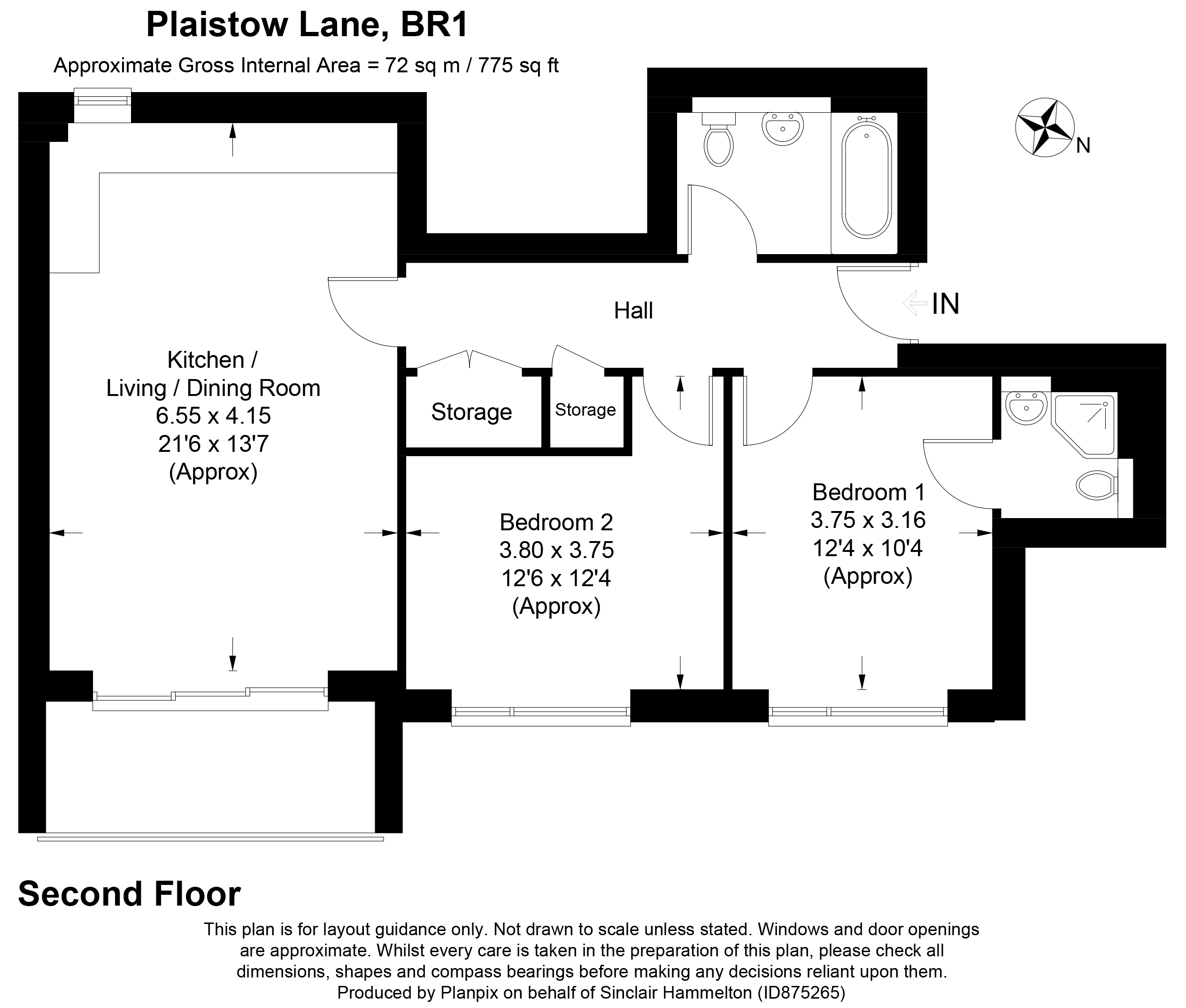Plaistow Lane, Bromley BR1, 2 bedroom flat for sale 62389704