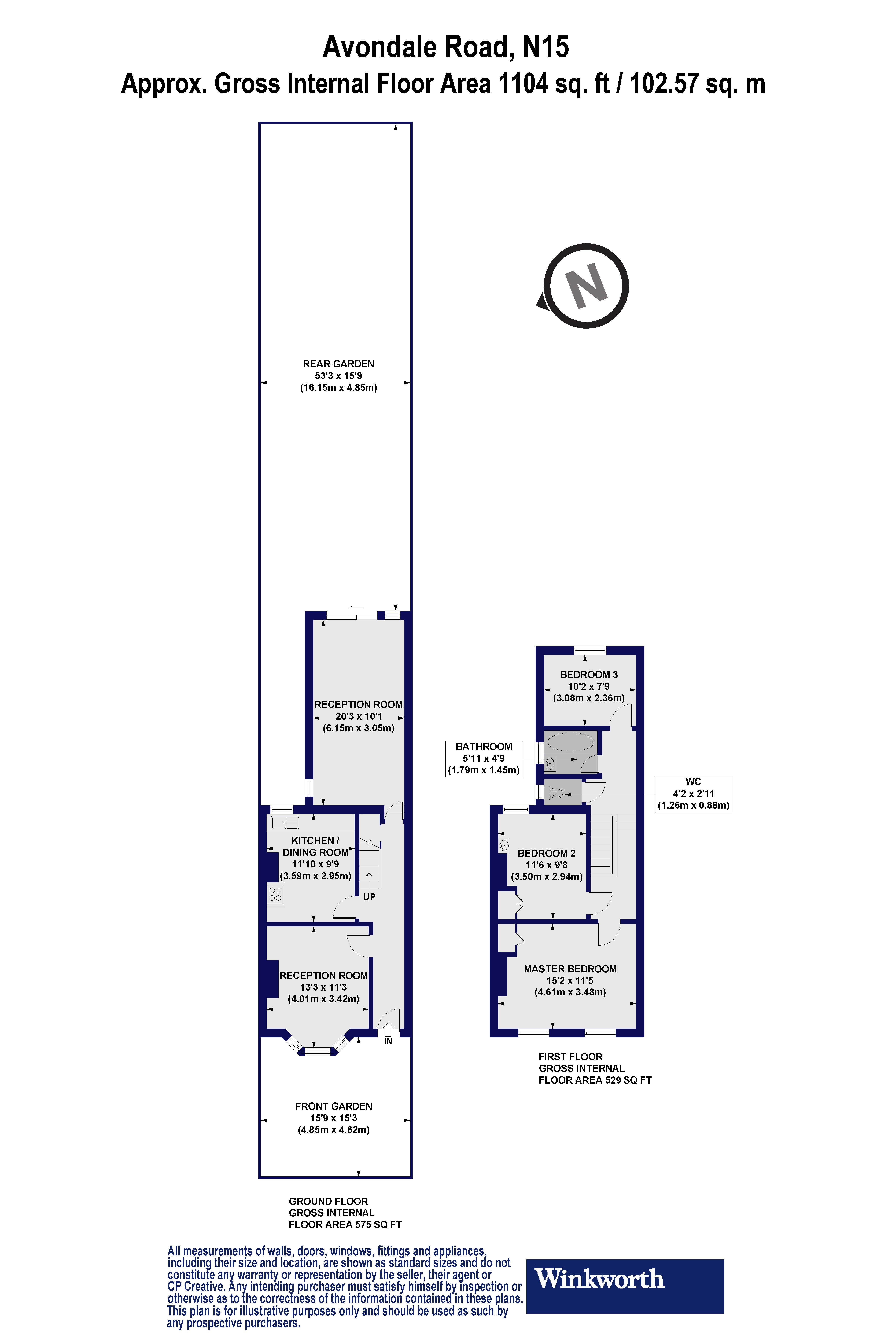 66, Avondale Road, London floorplan