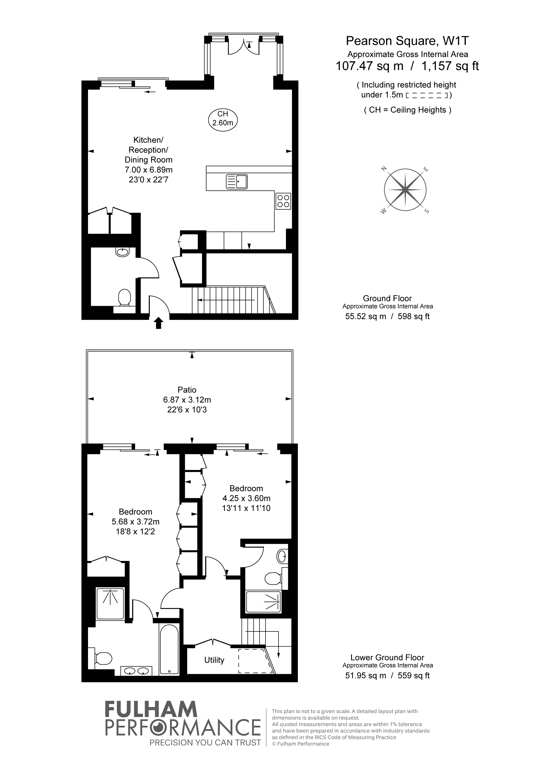 Apartment G02, 4, Pearson Square, London floorplan