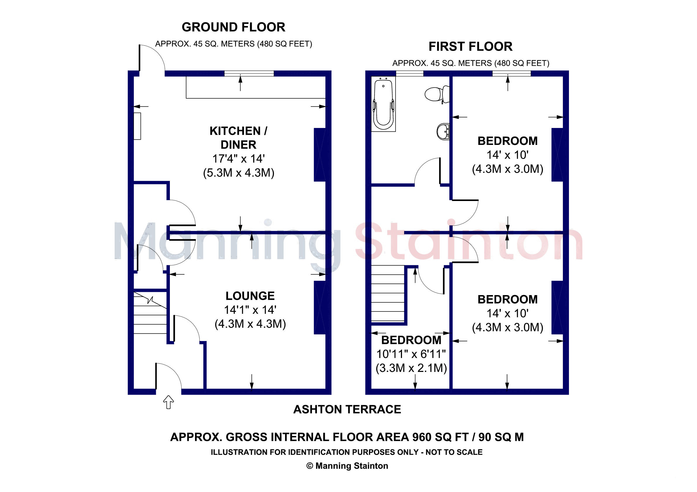 3, Ashton Terrace, Wakefield floorplan