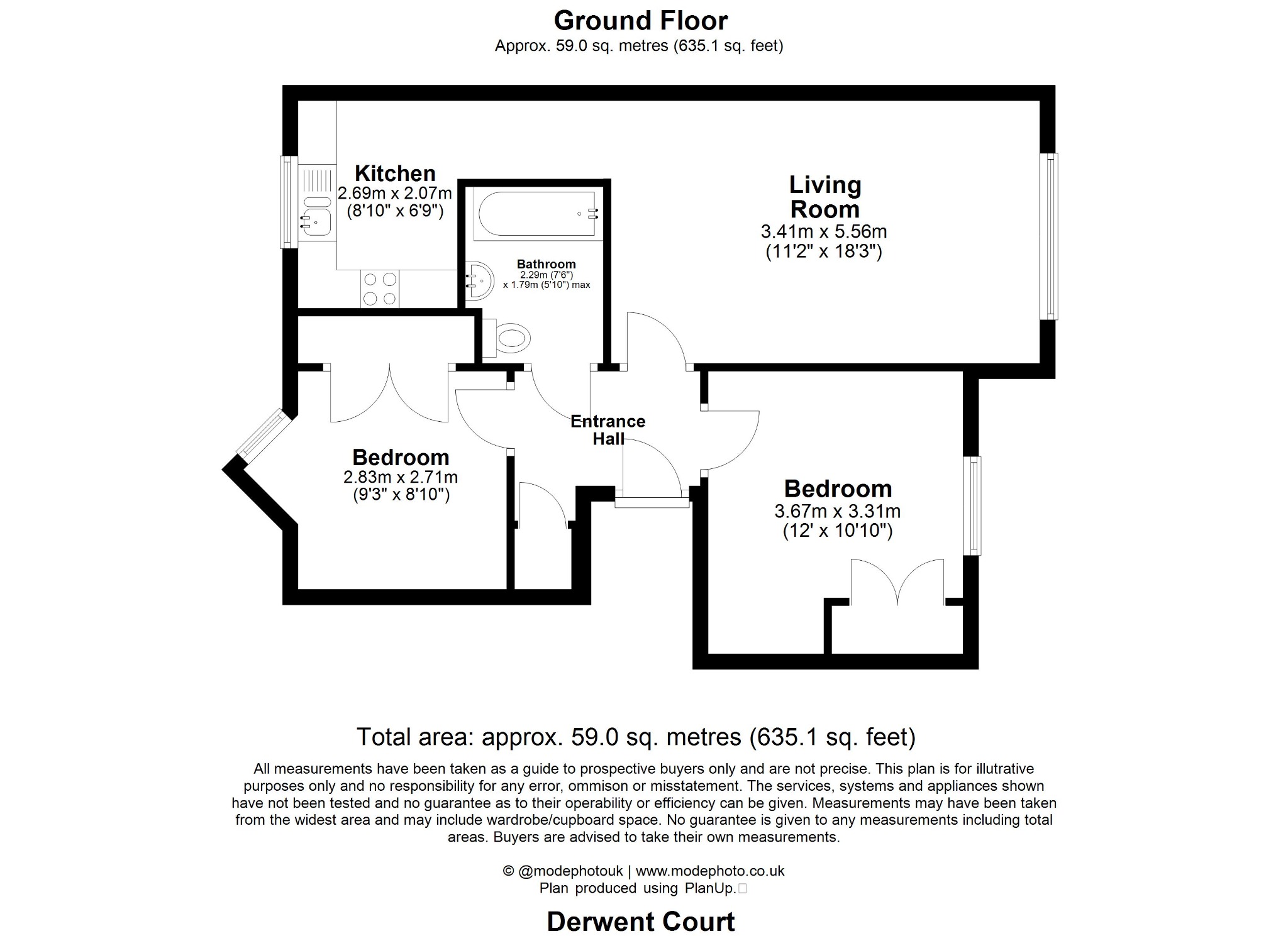 Flat 14, Derwent Court, Romford floorplan