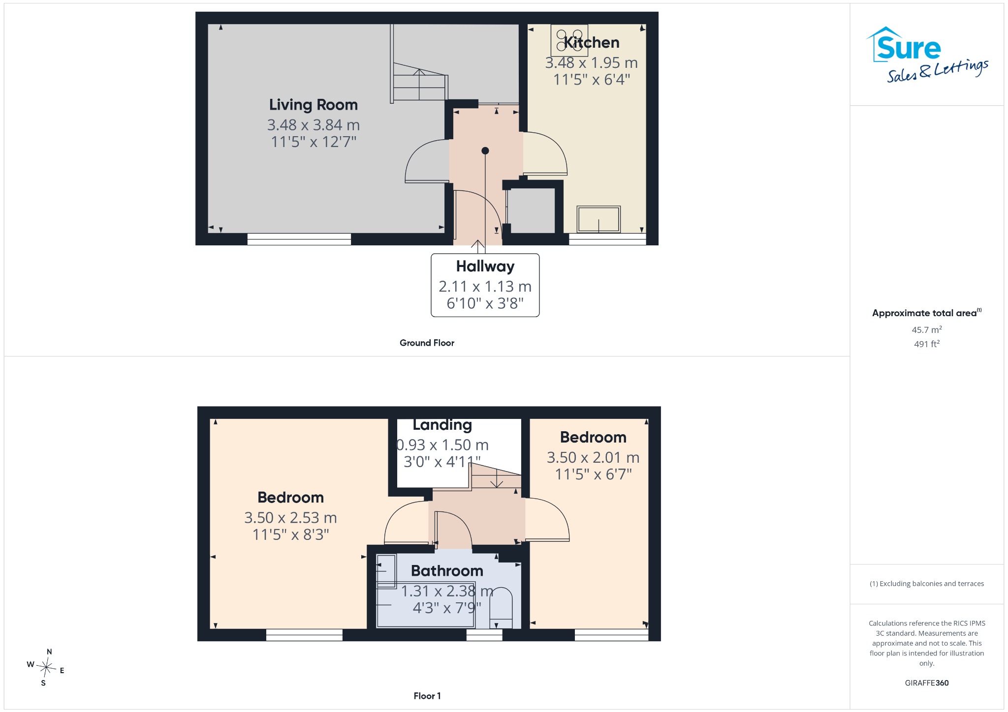 60 Copperfields, Luton, Bedfordshire floorplan