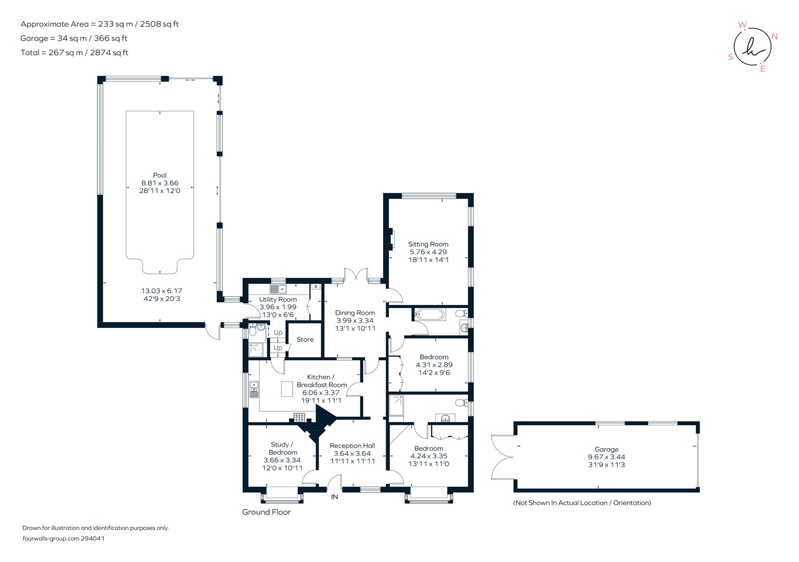 Farnham Road, Ewshot, Farnham, Hampshire GU10, 3 bedroom bungalow for