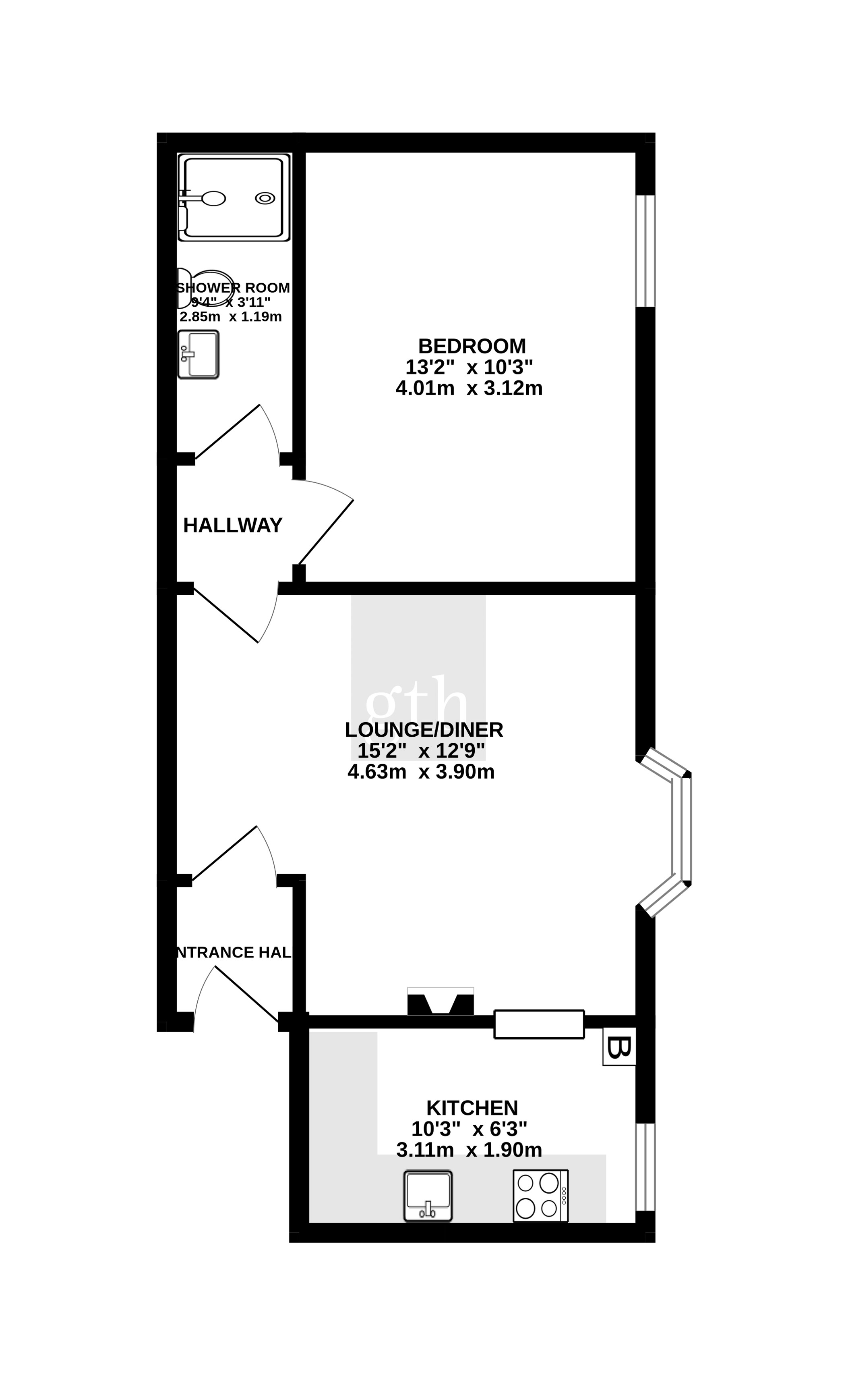 Flat 2, 15, Caen Street, Devon floorplan