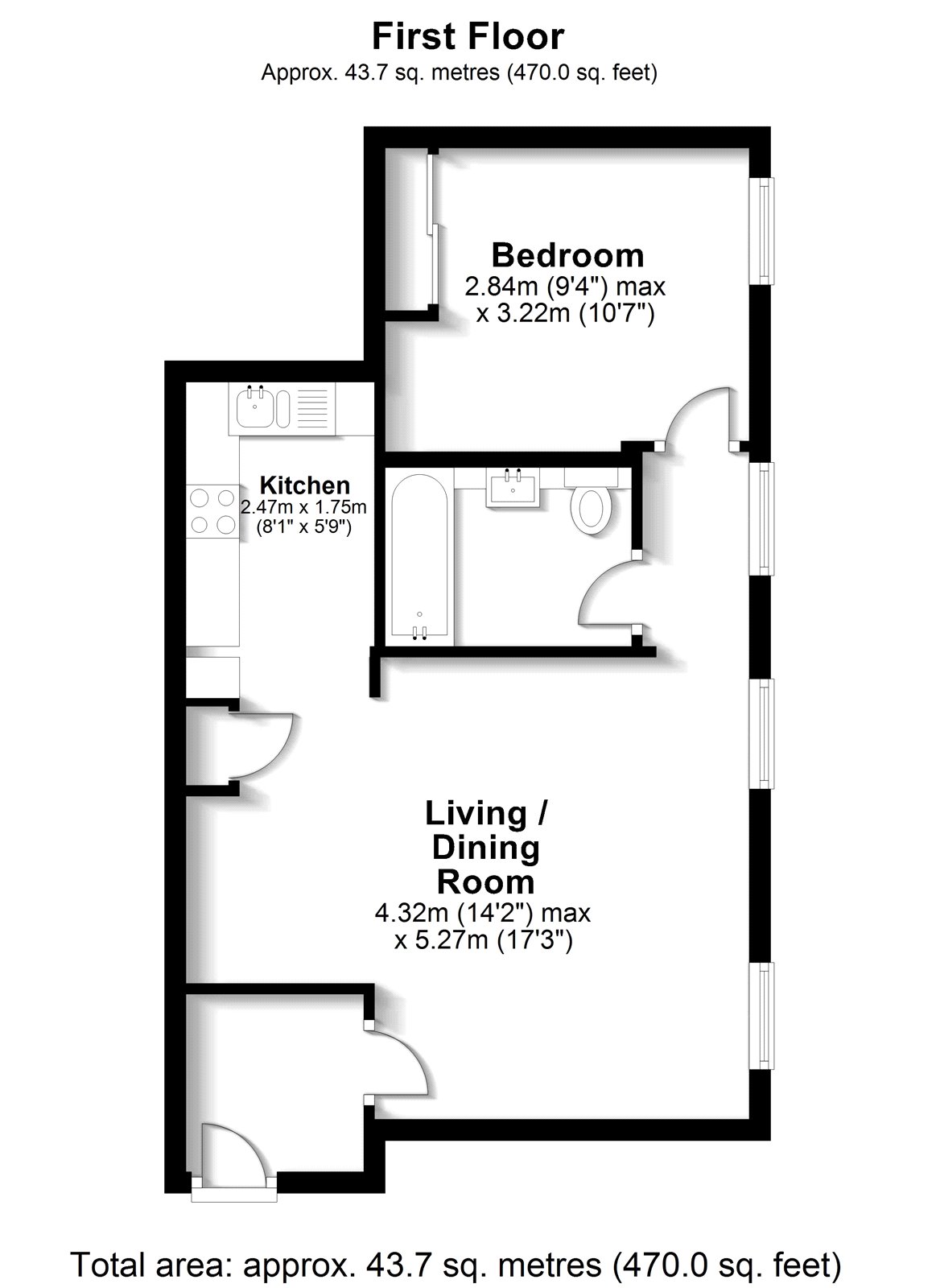 1 Bedrooms Flat for sale in North West Apartment, 25 Woodford Road, Watford, Hertfordshire WD17