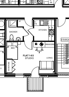 Apartment 12/Banks Block, 7 Lineker Road, Leicester floorplan
