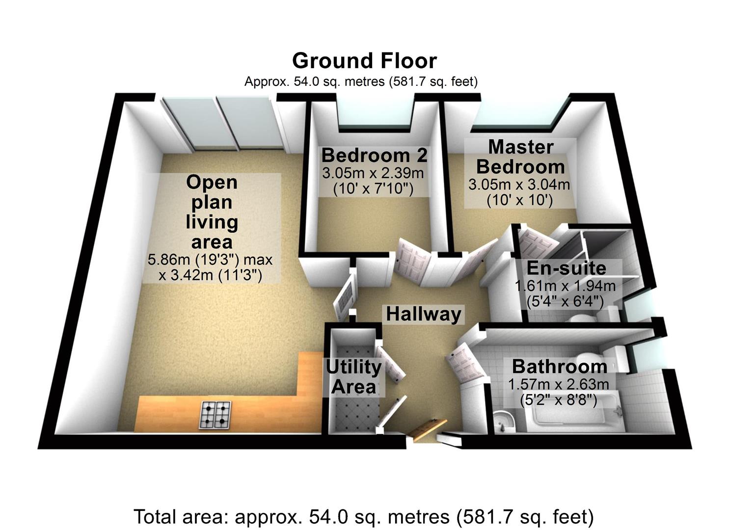 Bramble Court, Millbrook, Stalybridge SK15, 2 bedroom flat for sale