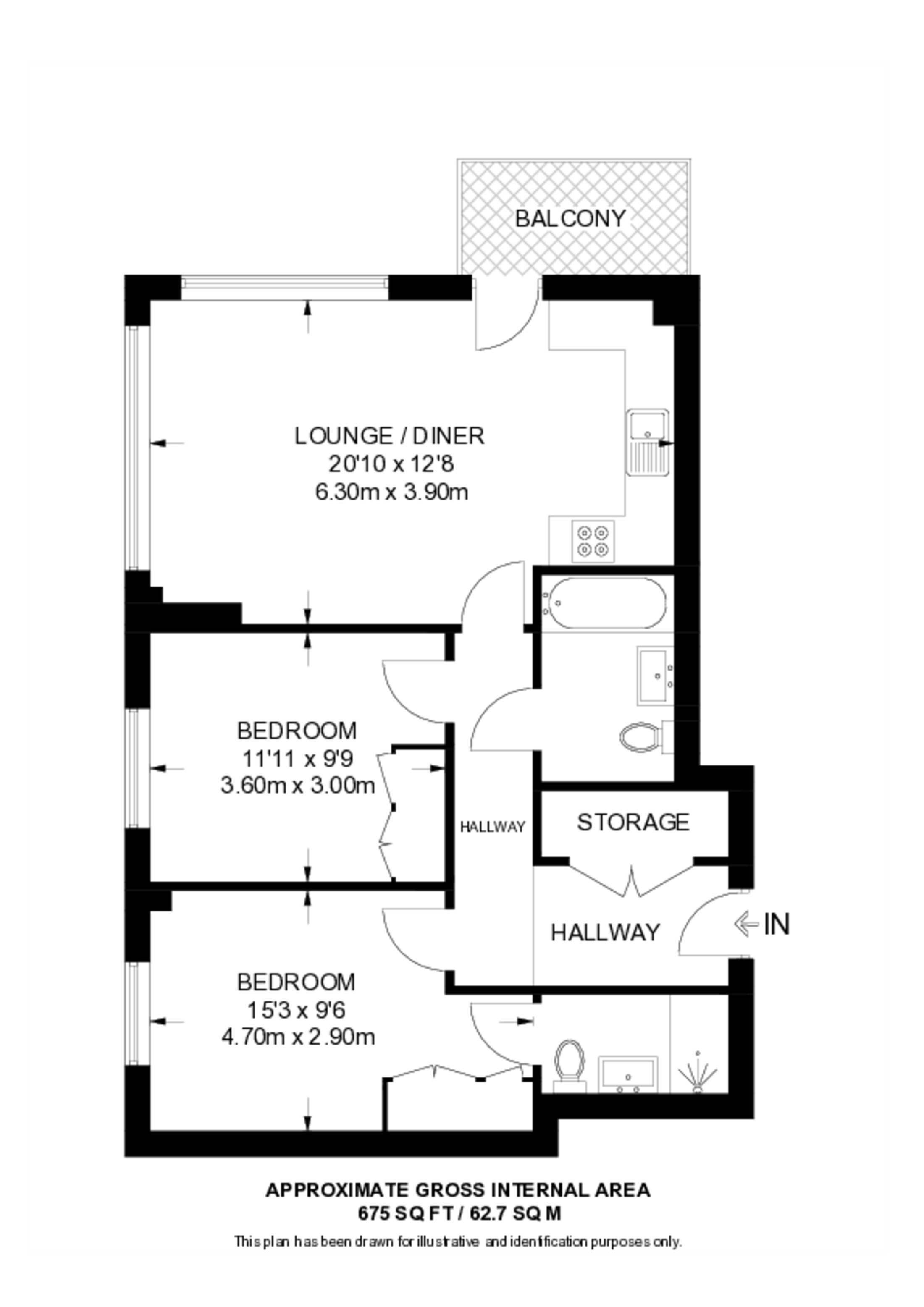 Thanet Tower, Canning Town floorplan