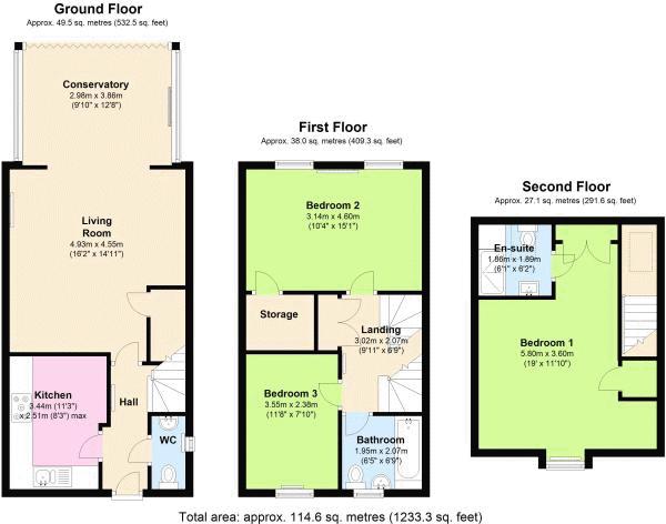 3 Bedrooms Terraced house for sale in Hew Watt Close, Orsett, Grays RM16