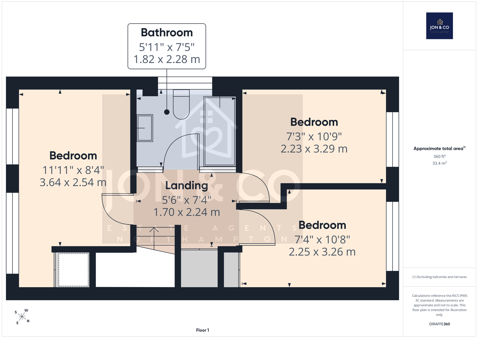 63, Oundle Drive, Northampton floorplan