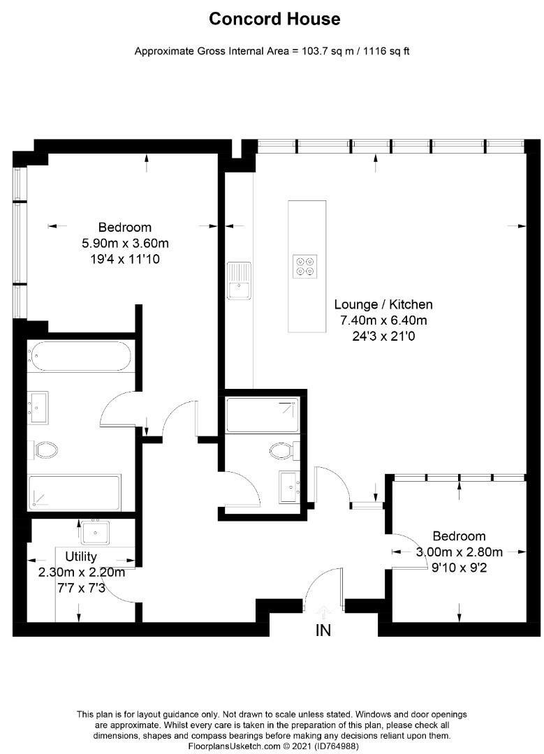2, Concord House, Birmingham floorplan