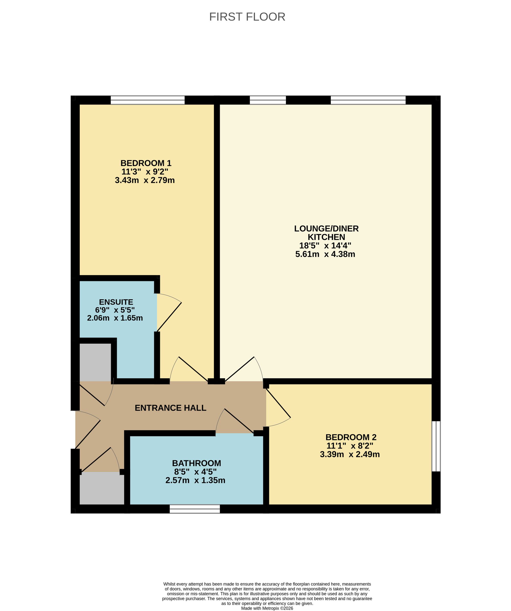 Flat 4 Harcourt Mansions, 74 Whitworth Crescent, Bitterne Park, Southampton floorplan