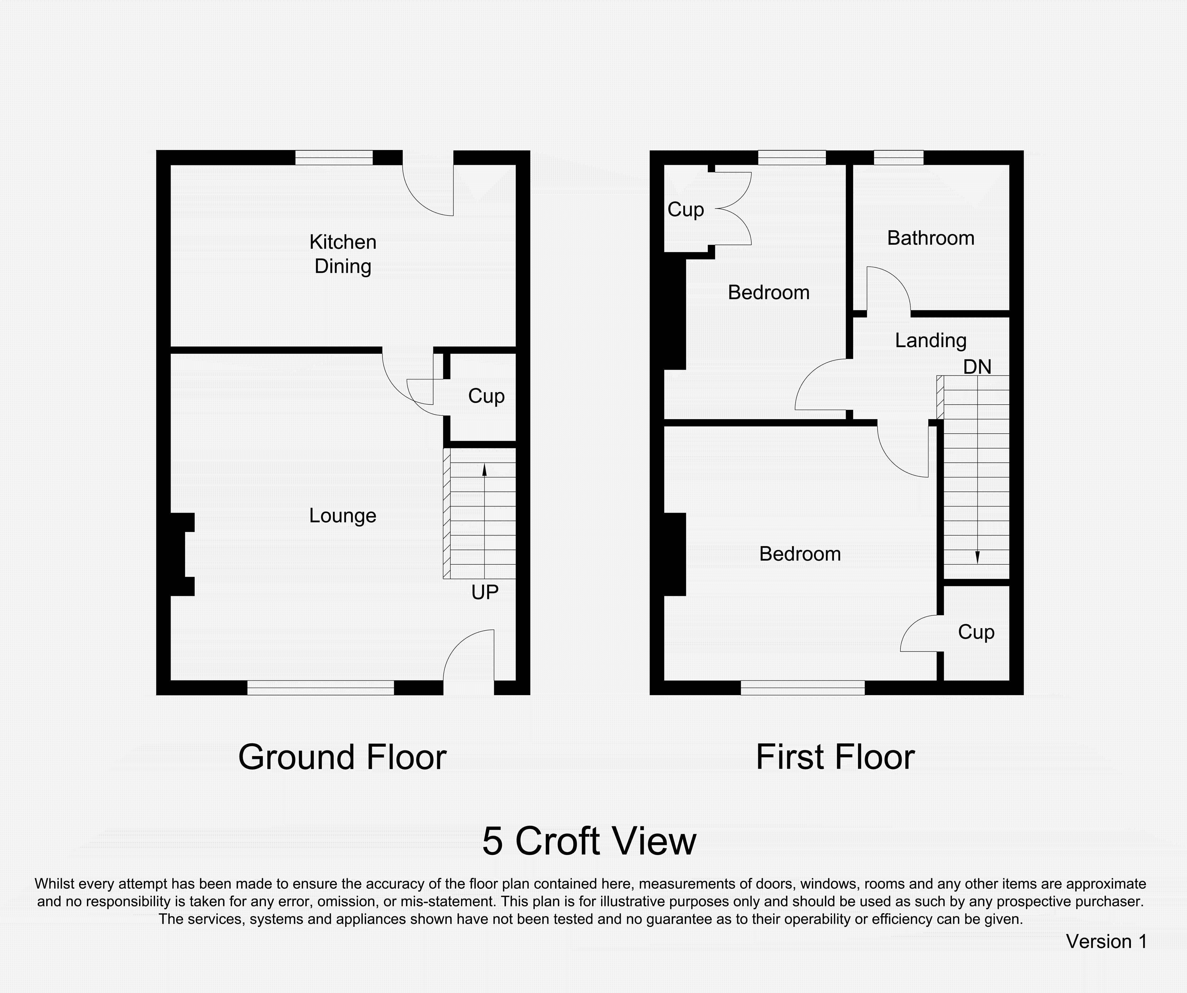 5, Croft View, Ryton floorplan