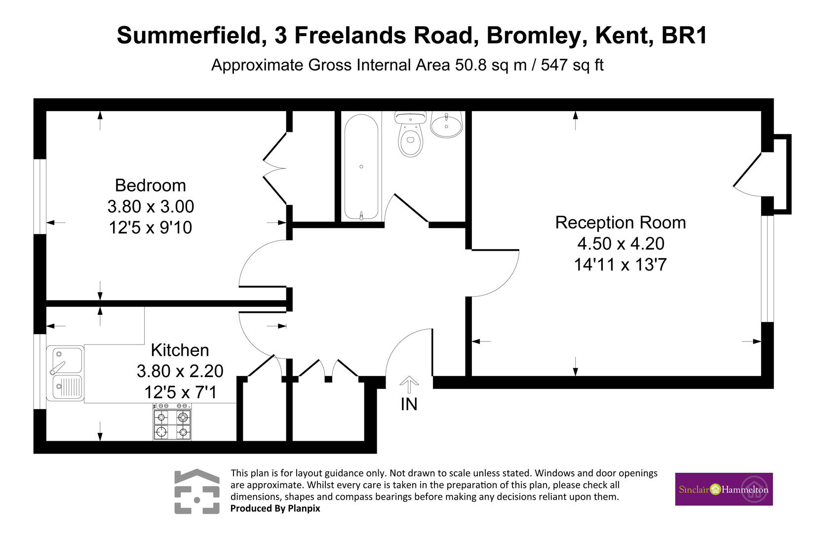 Flat 6, Summerfield, 3, Freelands Road, Bromley floorplan