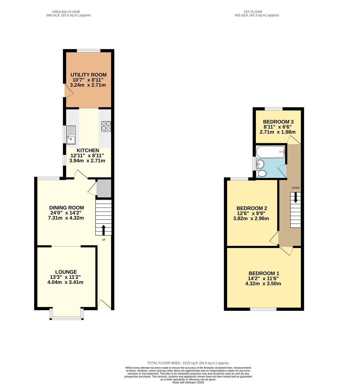 72, Combe Street, N E Lincs floorplan