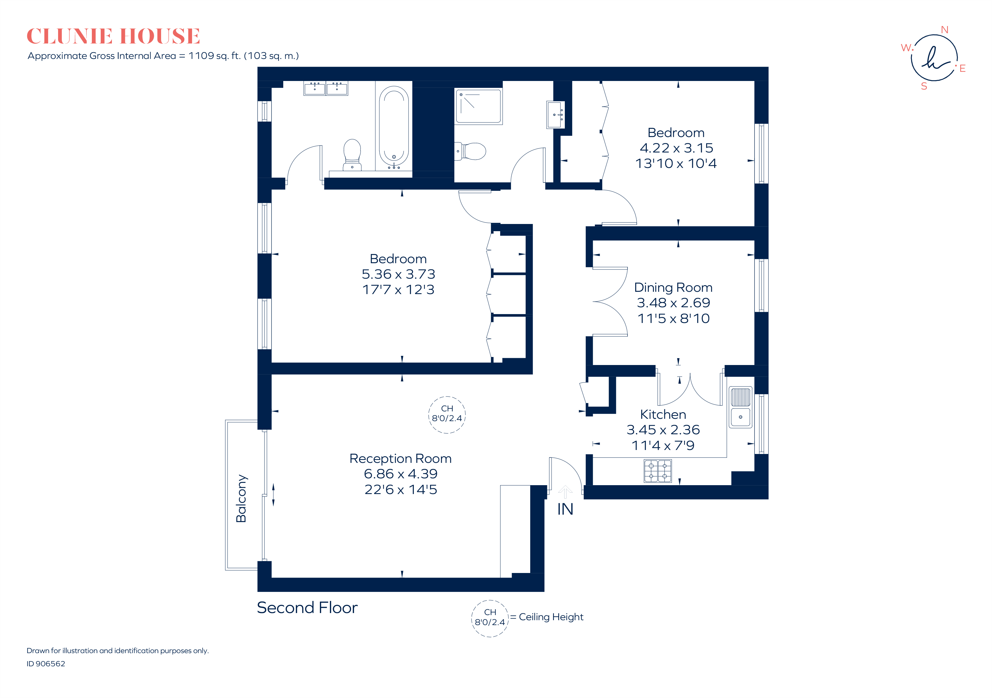 Flat 7, Clunie House, Hans Place, London floorplan