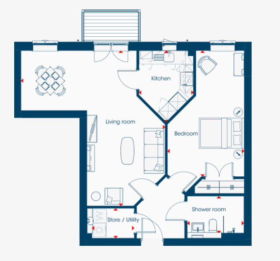 Radford House, Exeter floorplan