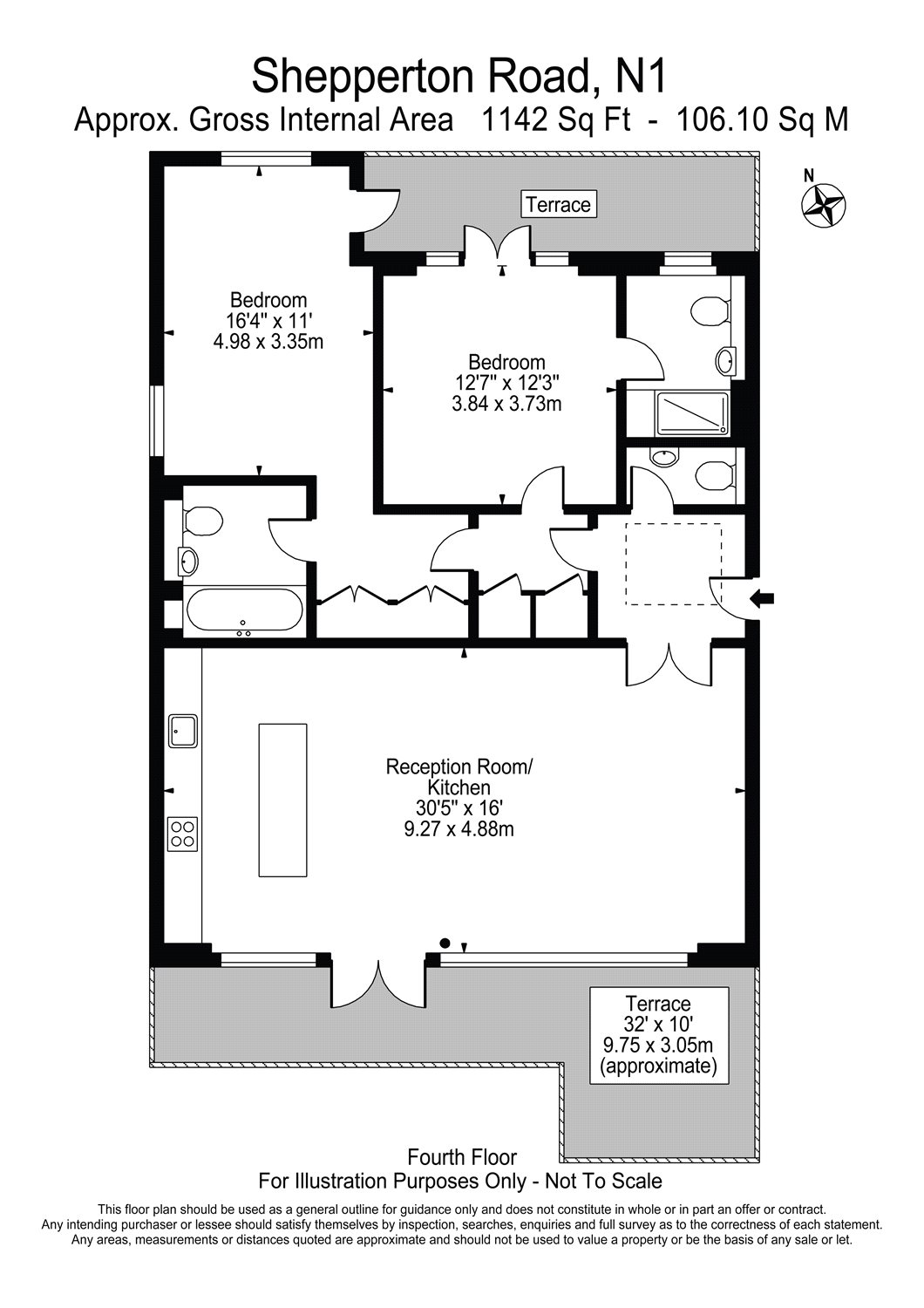 2 Bedrooms Flat to rent in Shepperton Road, Islington, London N1