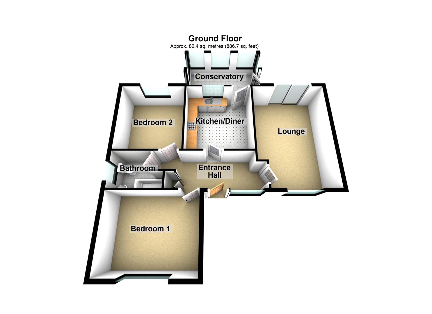 14, Ffordd Dyfed, Wrexham floorplan