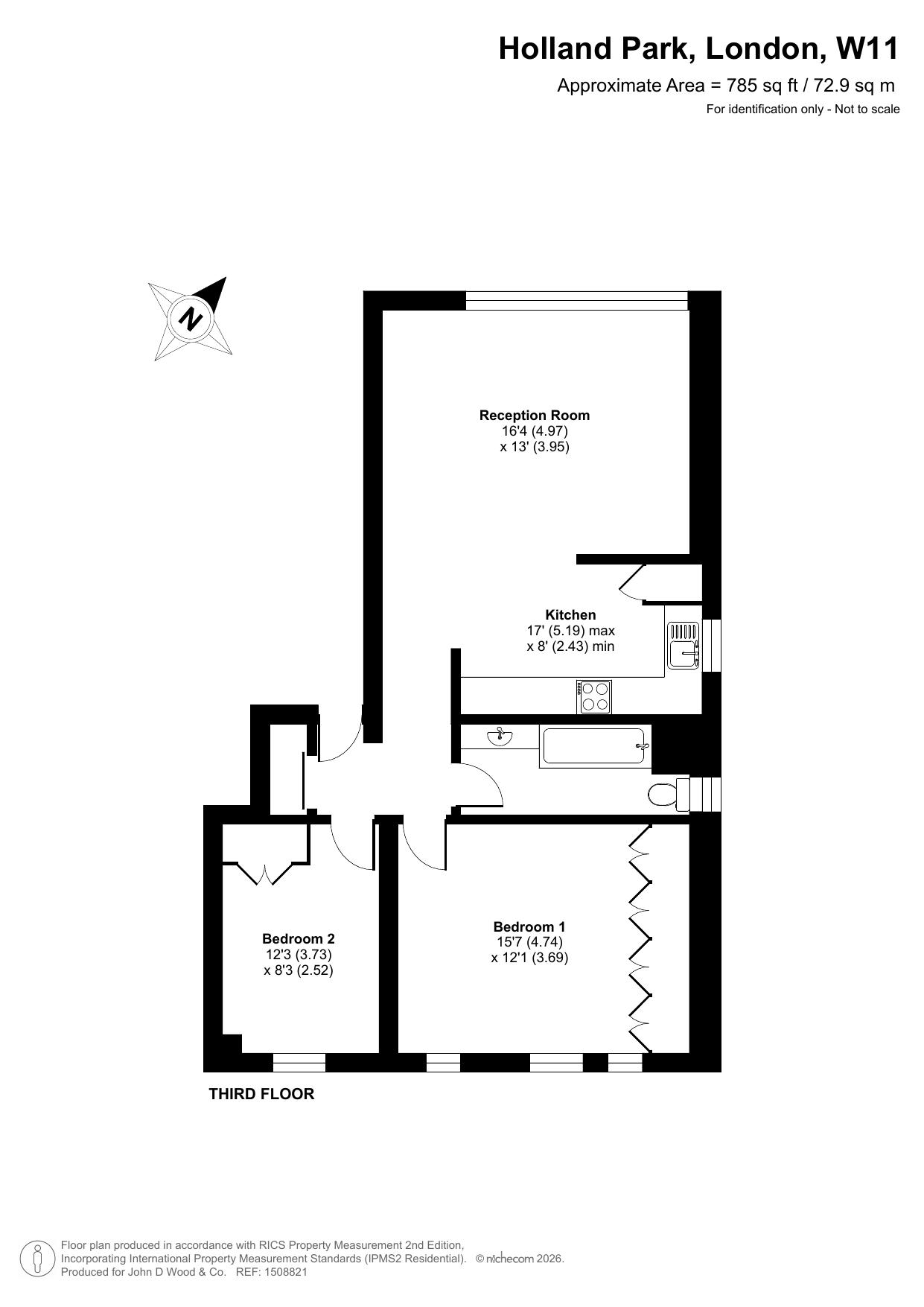 Flat A, 63, Holland Park, London floorplan