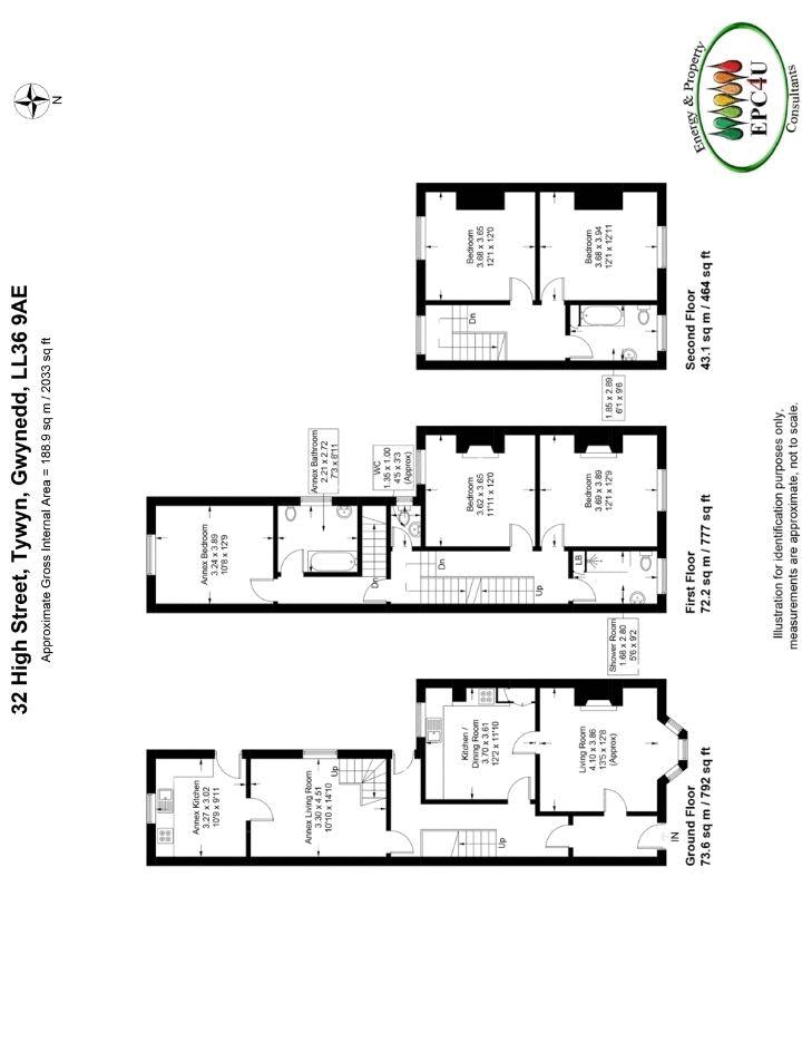 32, High Street, Tywyn floorplan