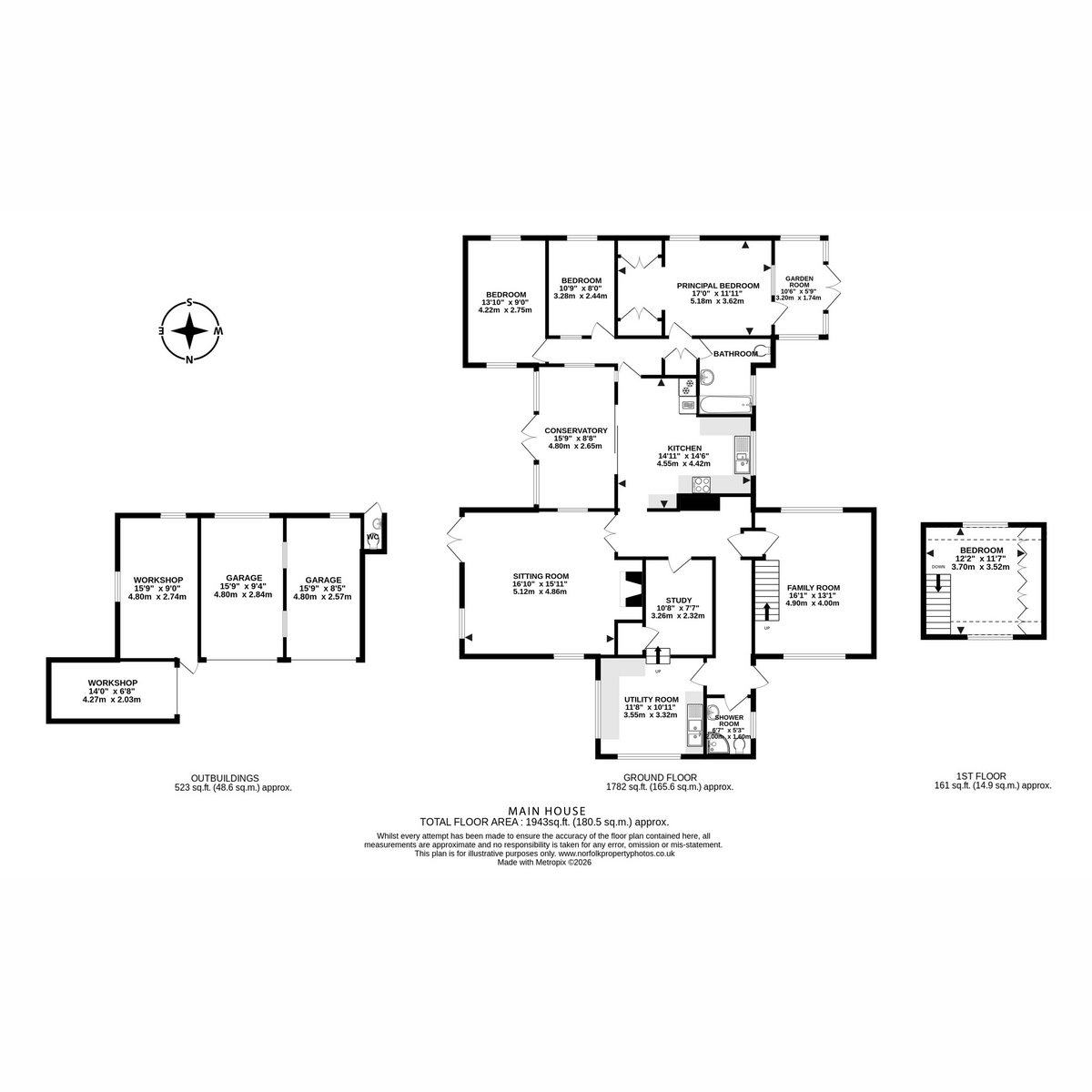 High Oaks, Three Corner Covert, Norwich floorplan