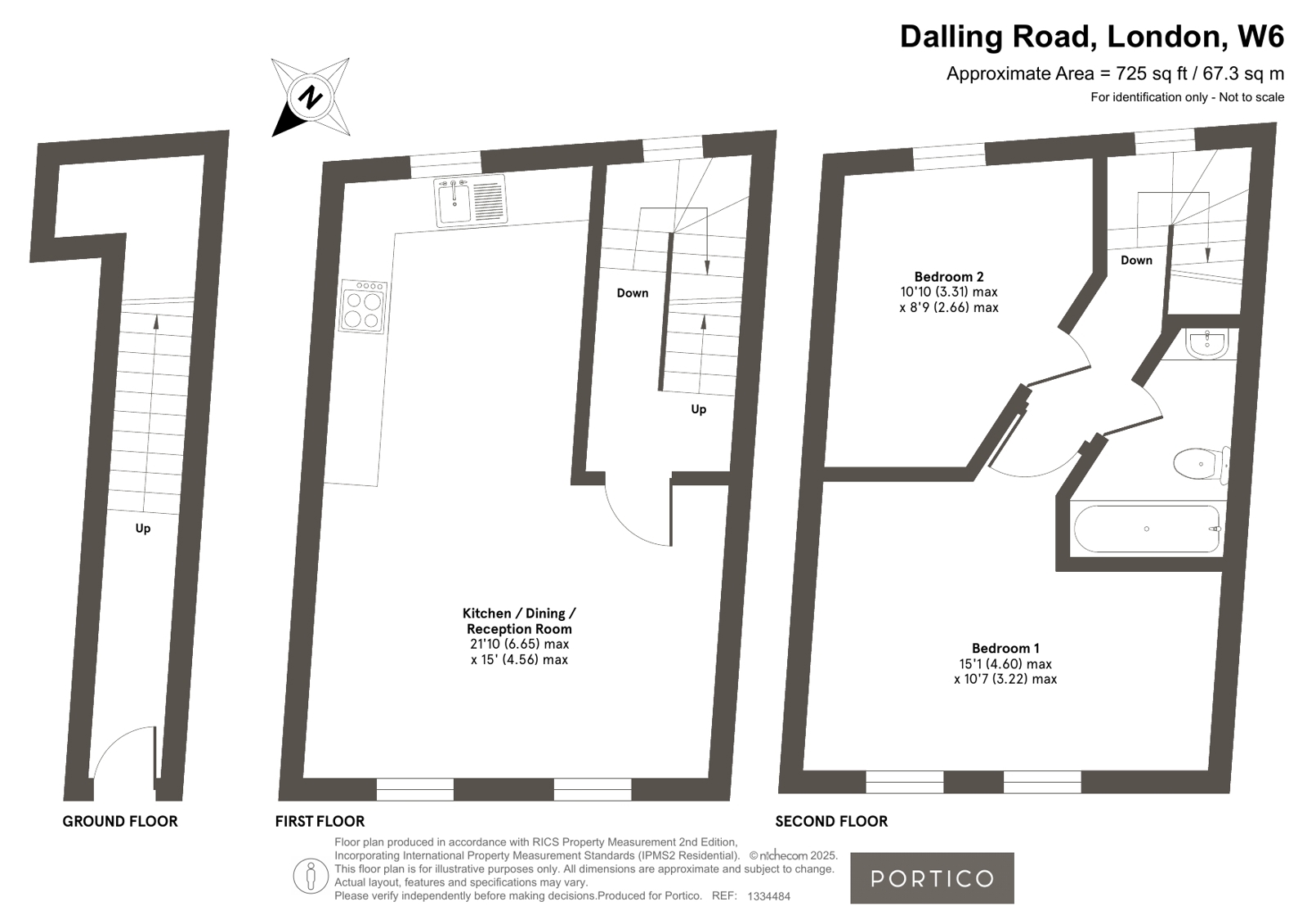 Upper Maisonette, 188, Dalling Road, London floorplan