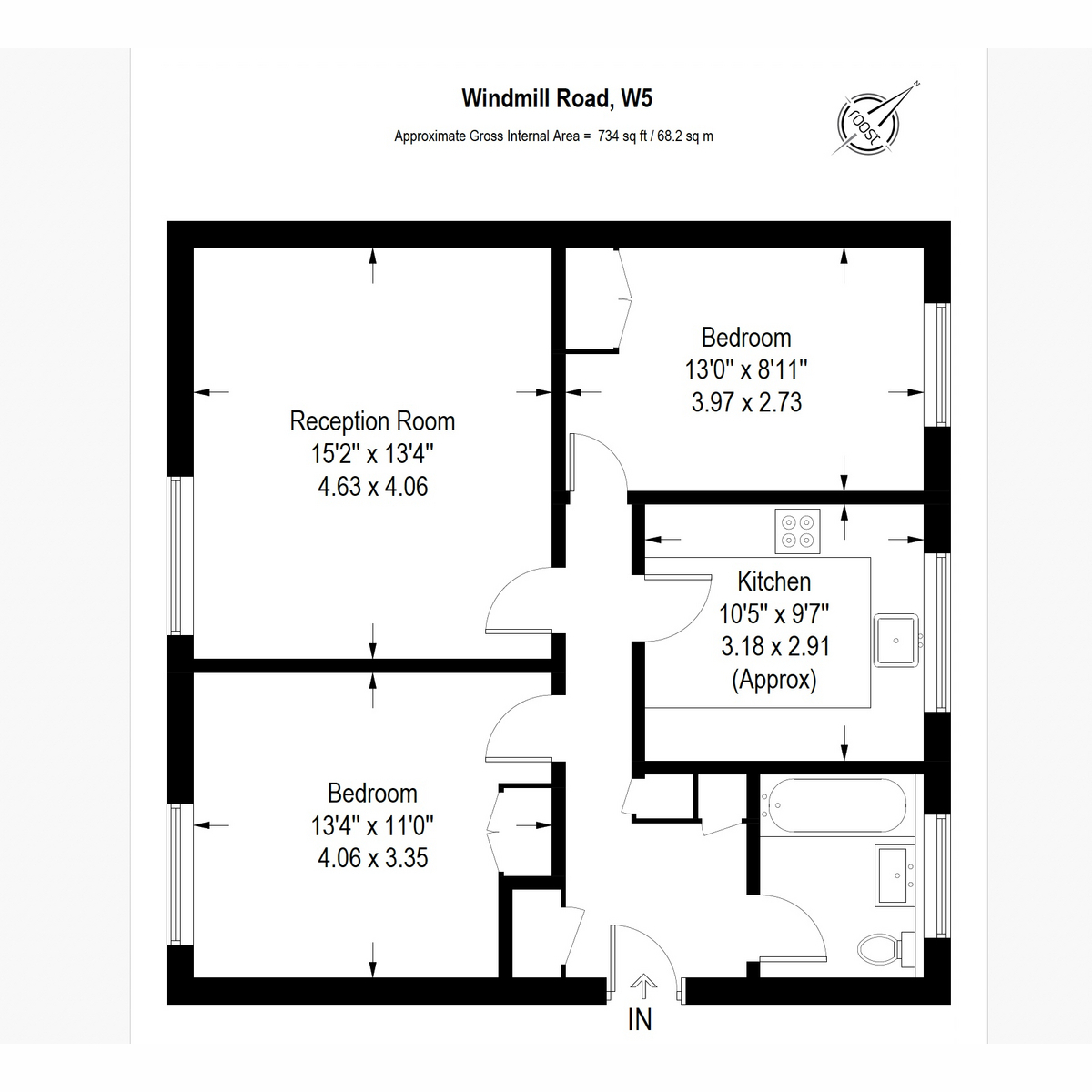 Flat Flat 20, Pickering House, Windmill Road, London floorplan