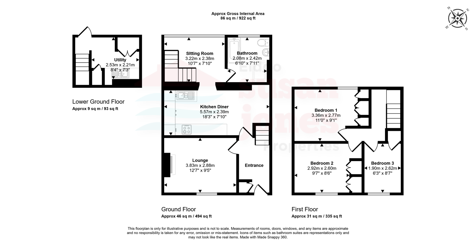 36 Eifl Road, Caernarfon floorplan