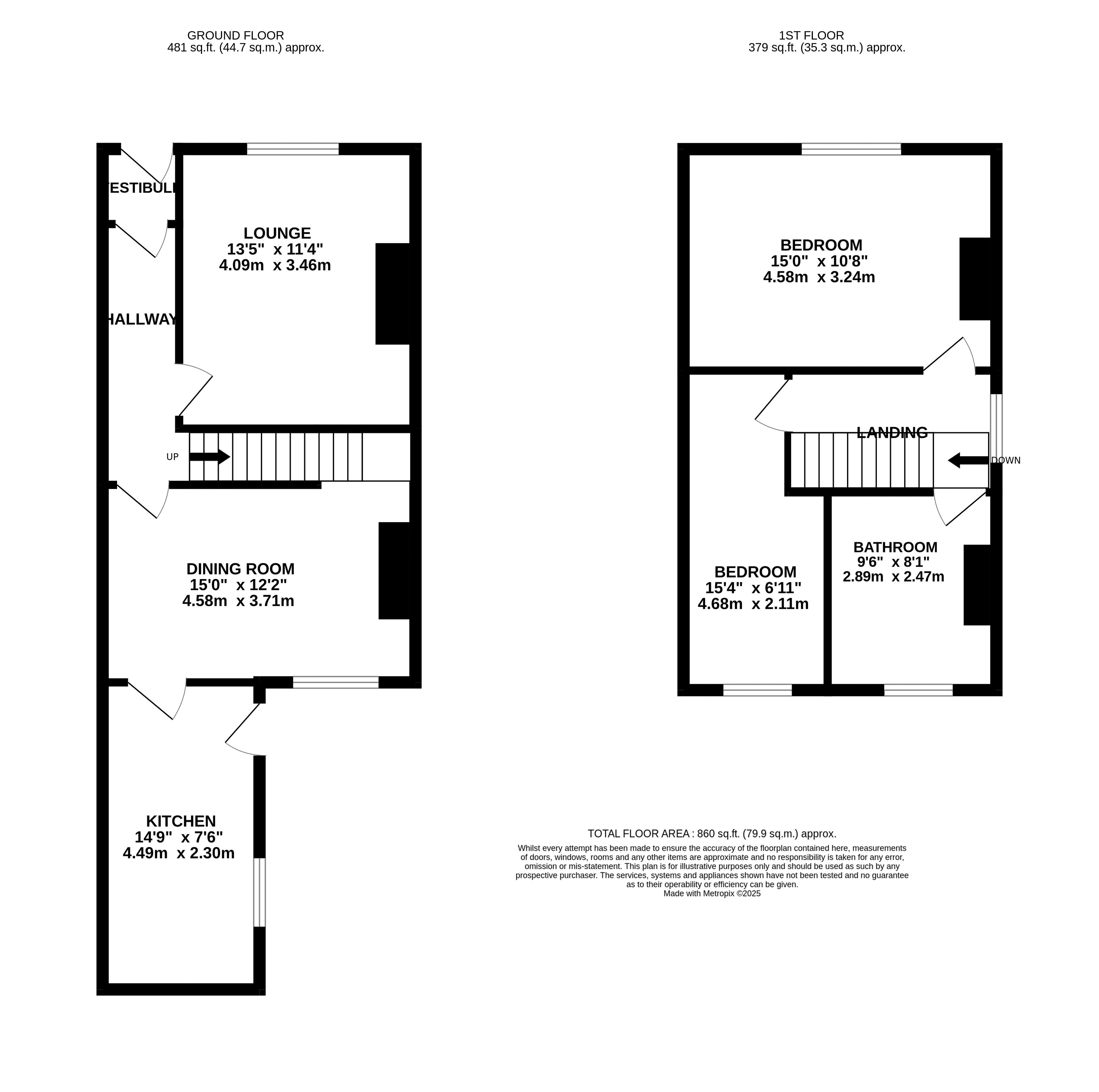 158, Moor Road, Wigan floorplan