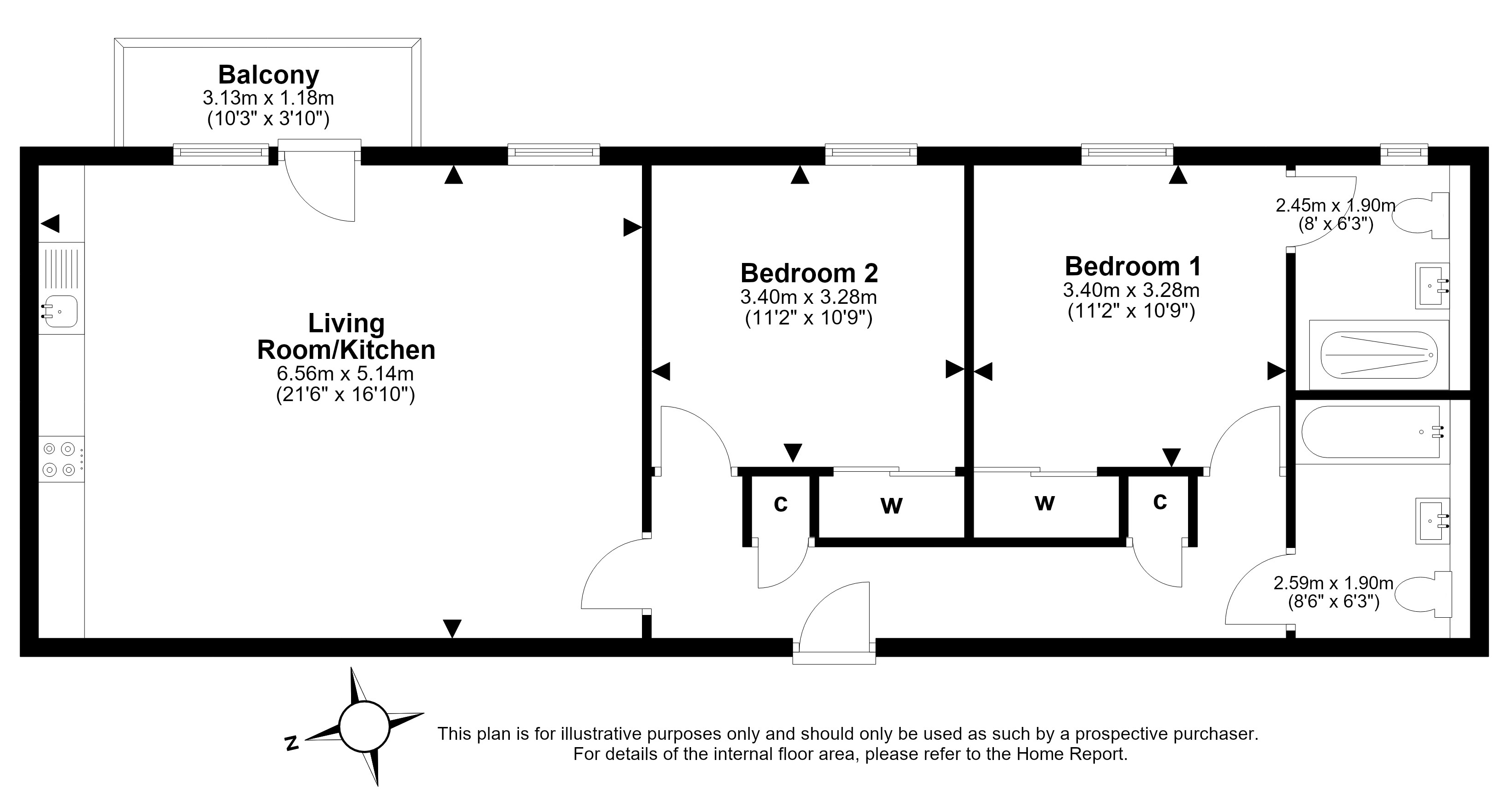 24 (flat 4), Pillans Place, Leith, Edinburgh floorplan