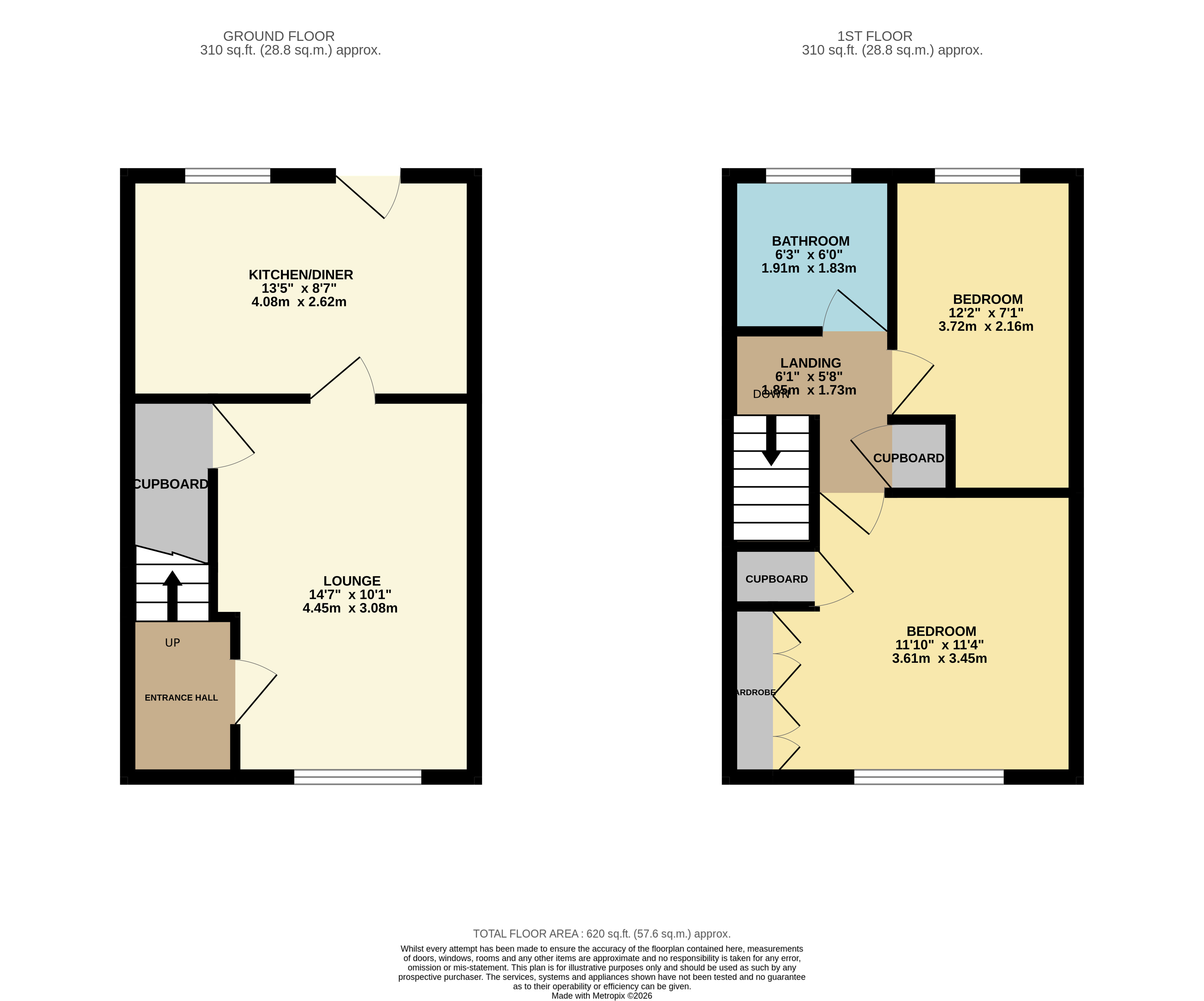 43, Whitwell Close, Bedfordshire floorplan
