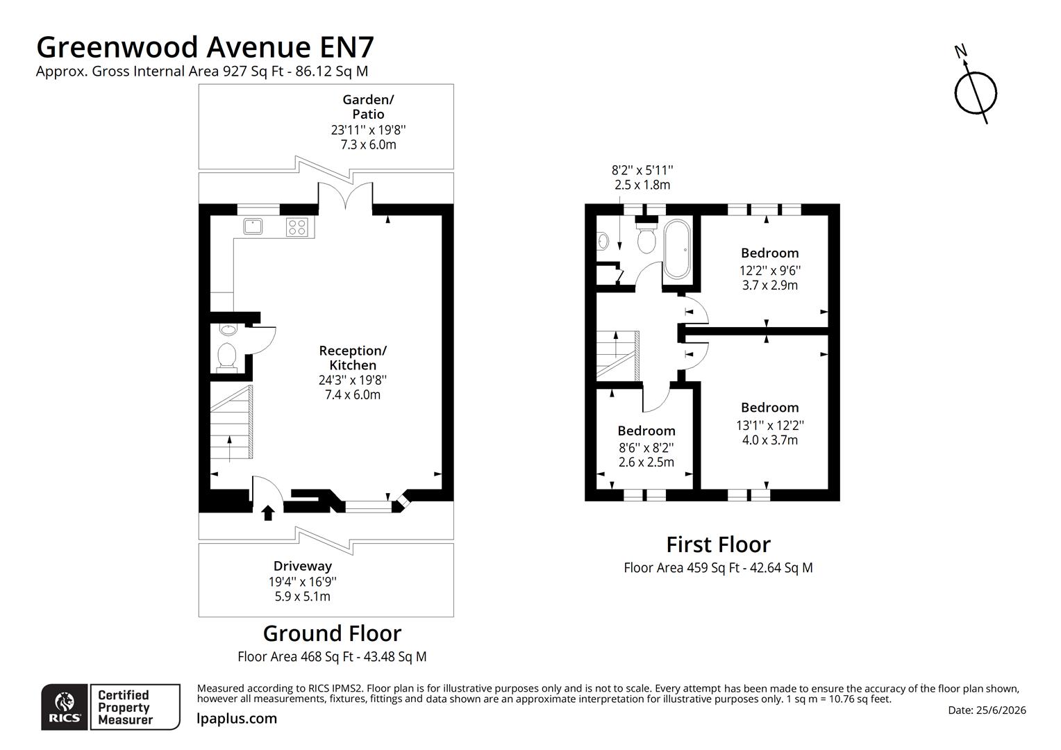 23, Greenwood Avenue, Waltham Cross floorplan
