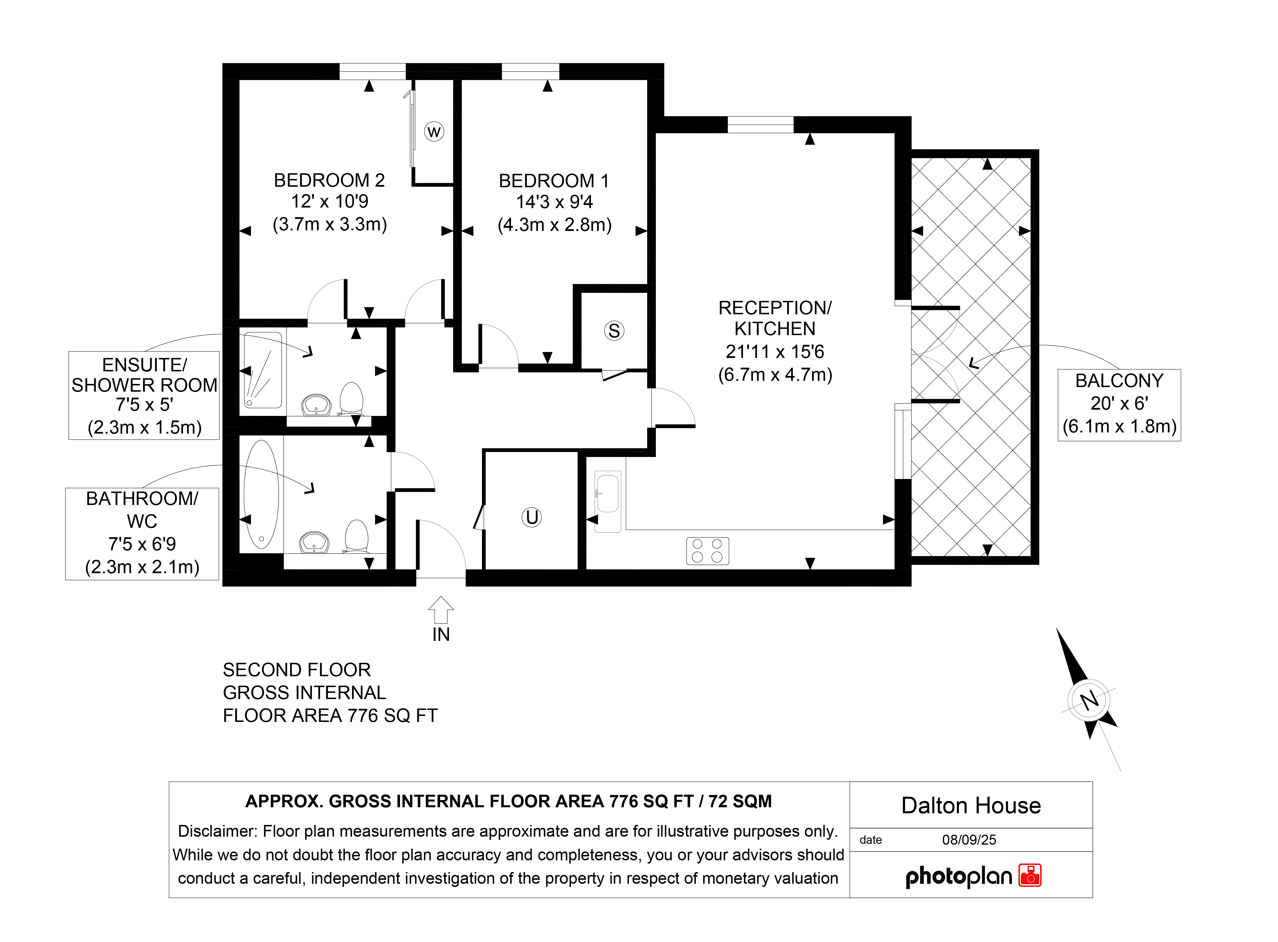 33, Dalton House, Handley Page Road, Barking floorplan