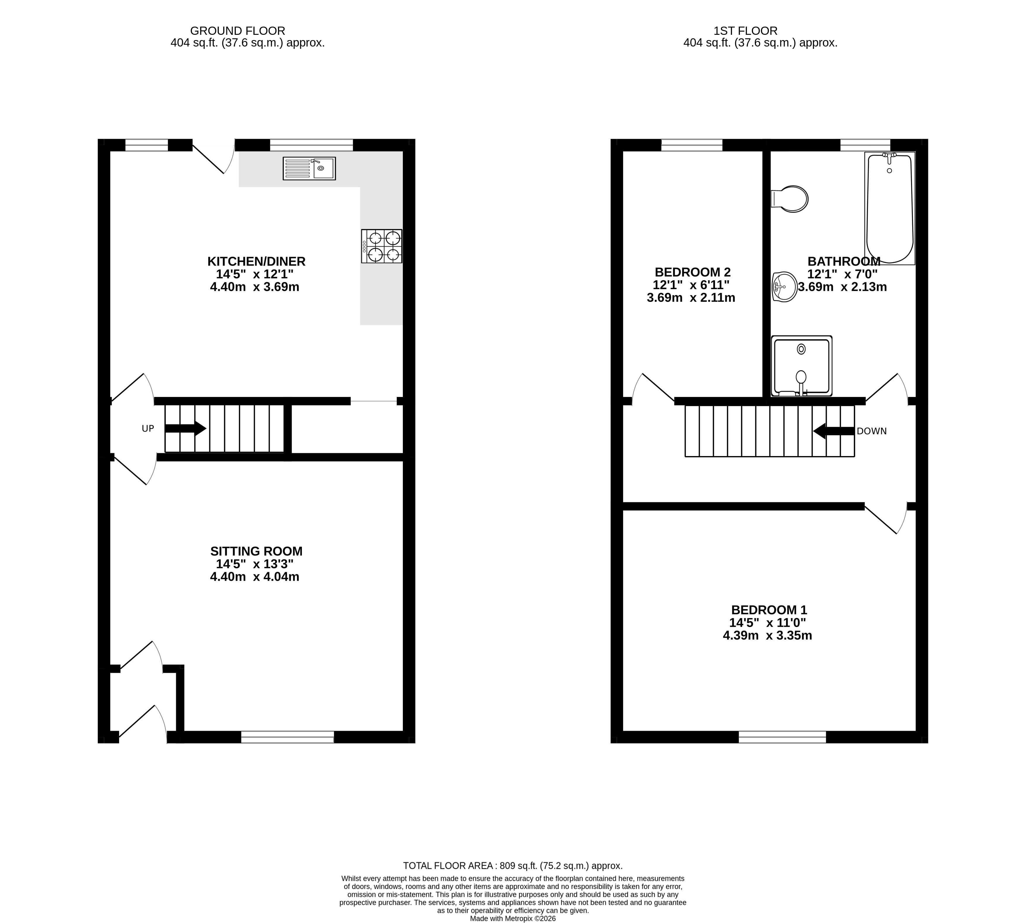 13, Old Wargrave Road, St Helens floorplan