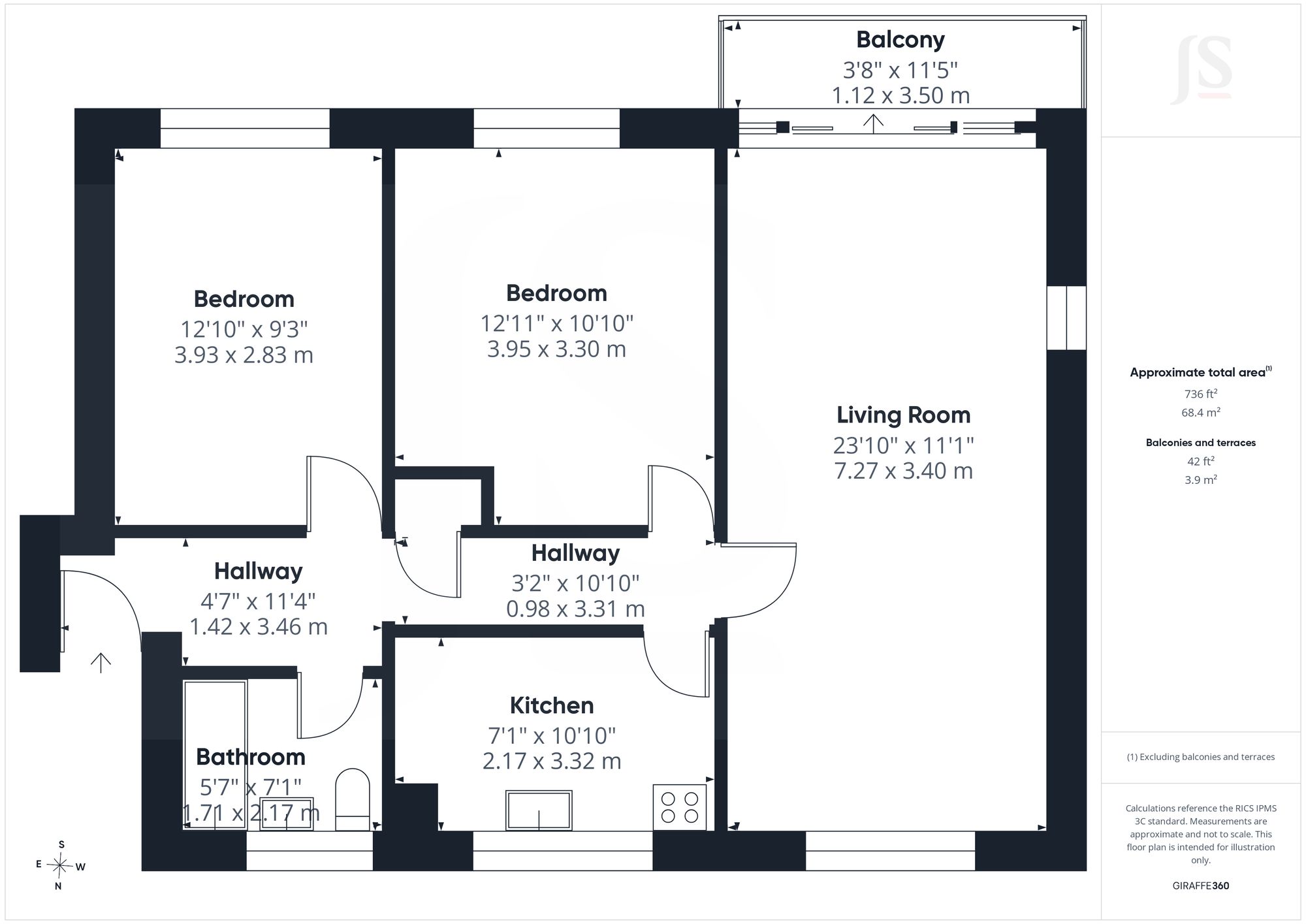 2 Widewater Court West Beach, Shoreham-By-Sea floorplan
