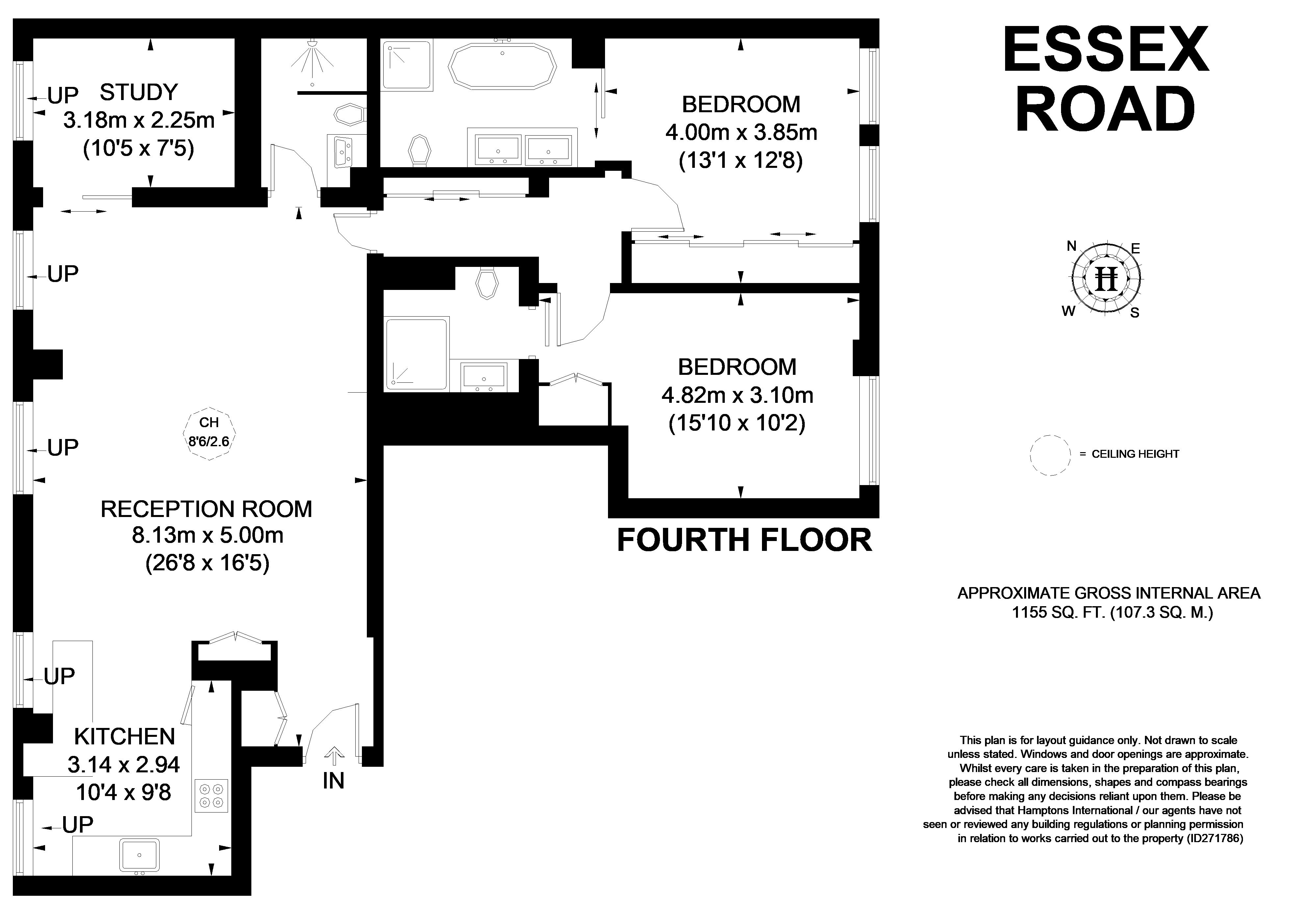 Flat 16, 29, Essex Street, London floorplan