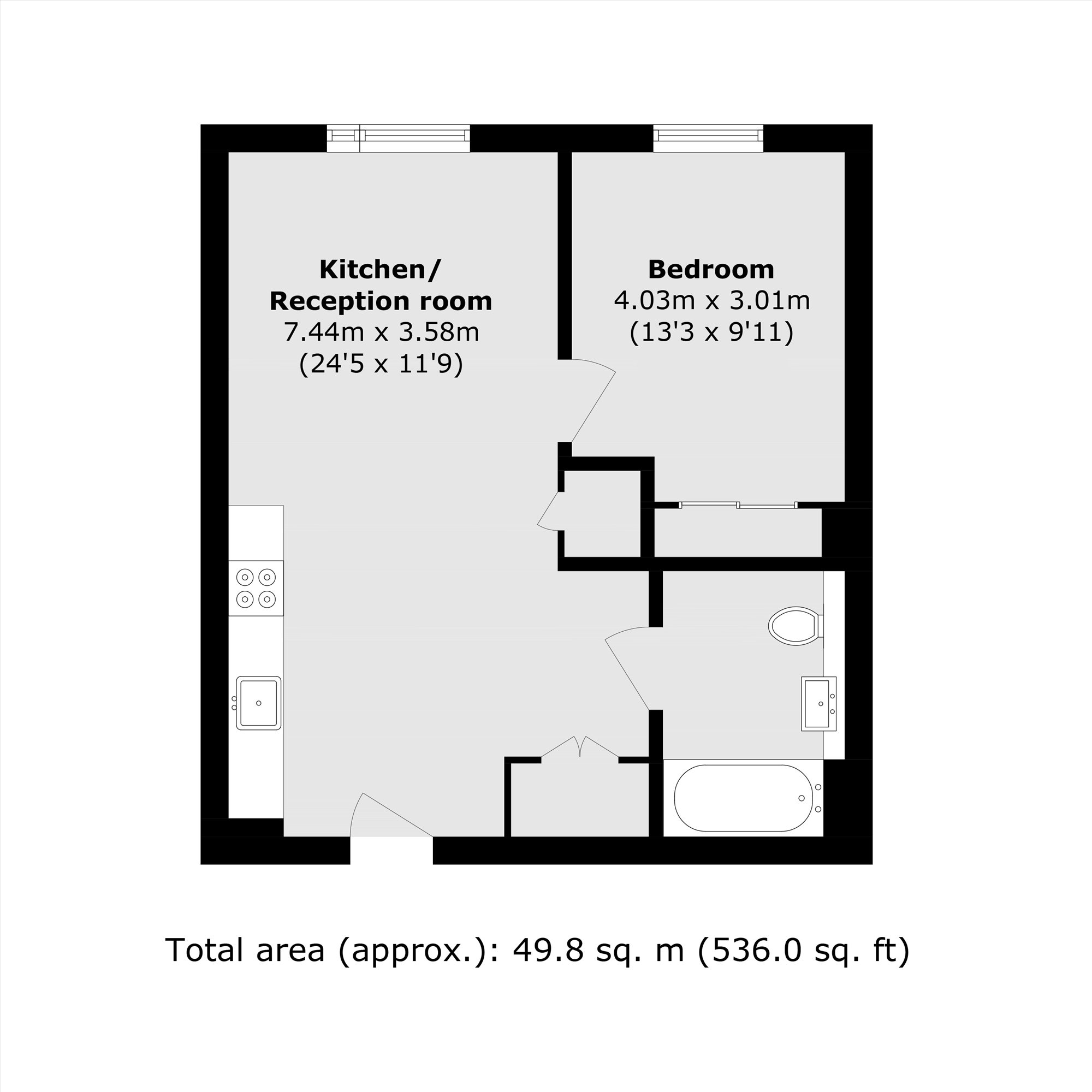Flat 601 Uncle North Acton, Artisan Point, 136, Victoria Road, London floorplan