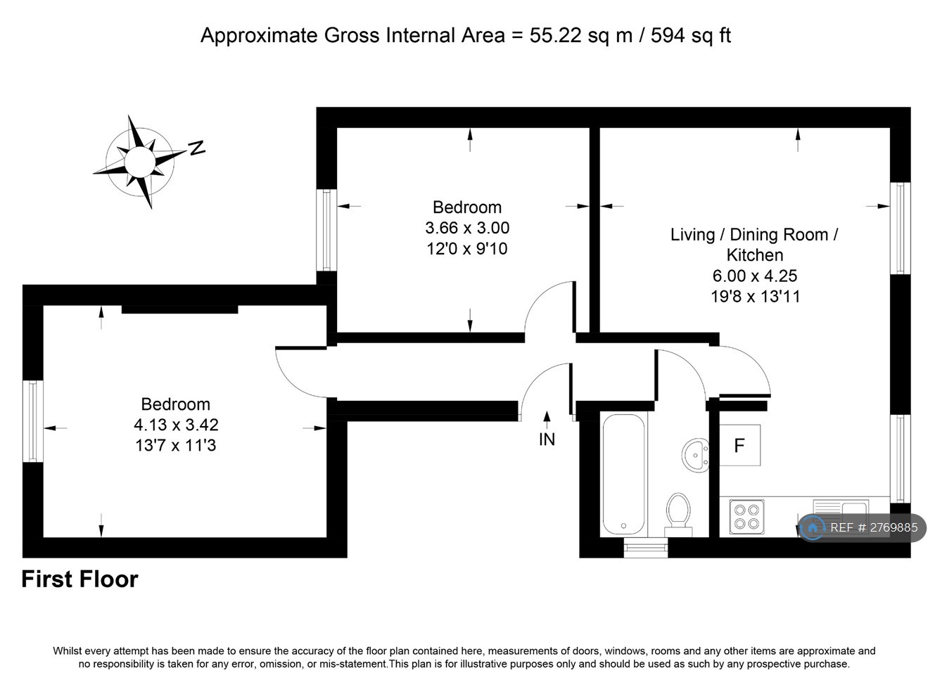 Flat, Alexandra Grove, London floorplan