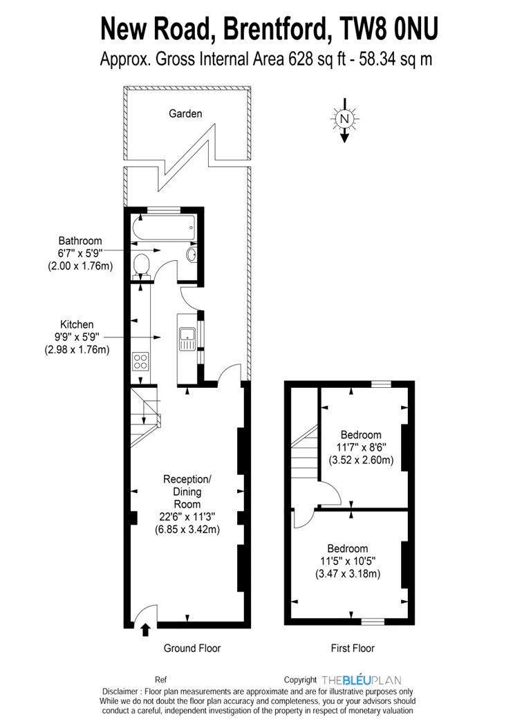 2 Bedrooms  to rent in New Road, Brentford, Middlesex TW8